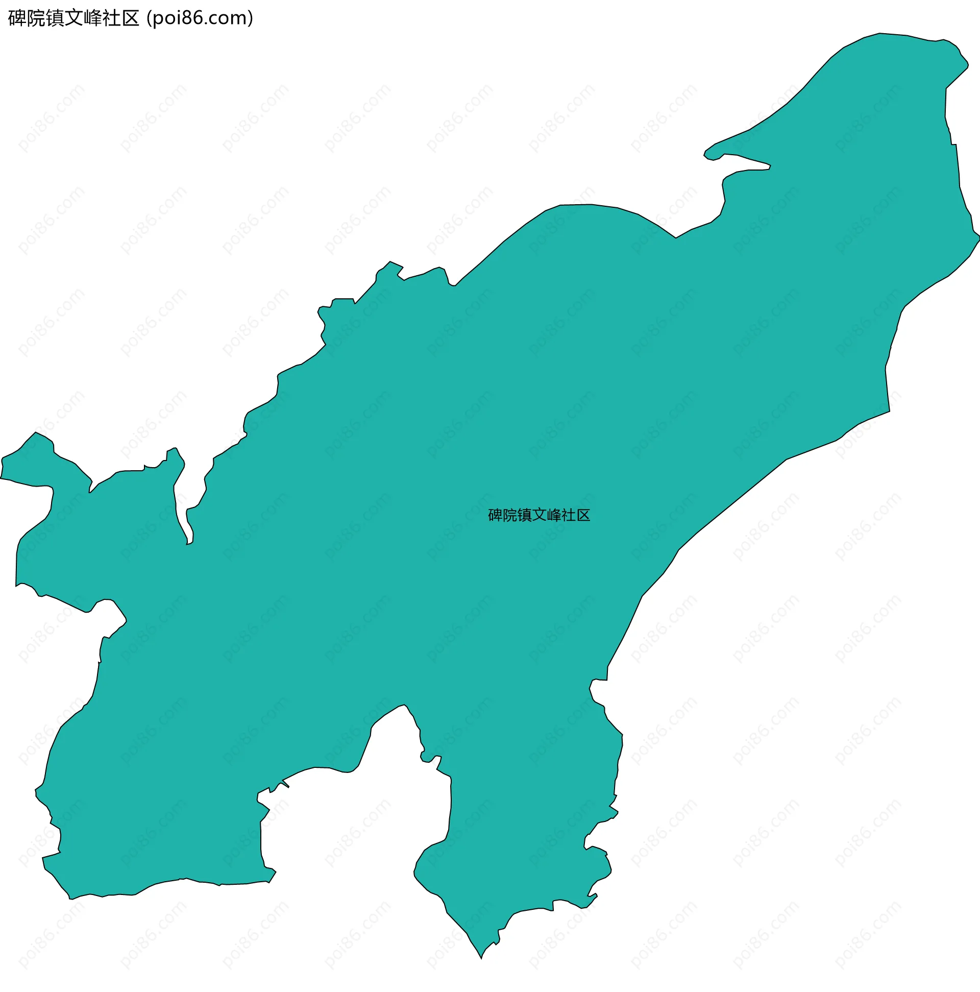 碑院镇文峰社区边界地图