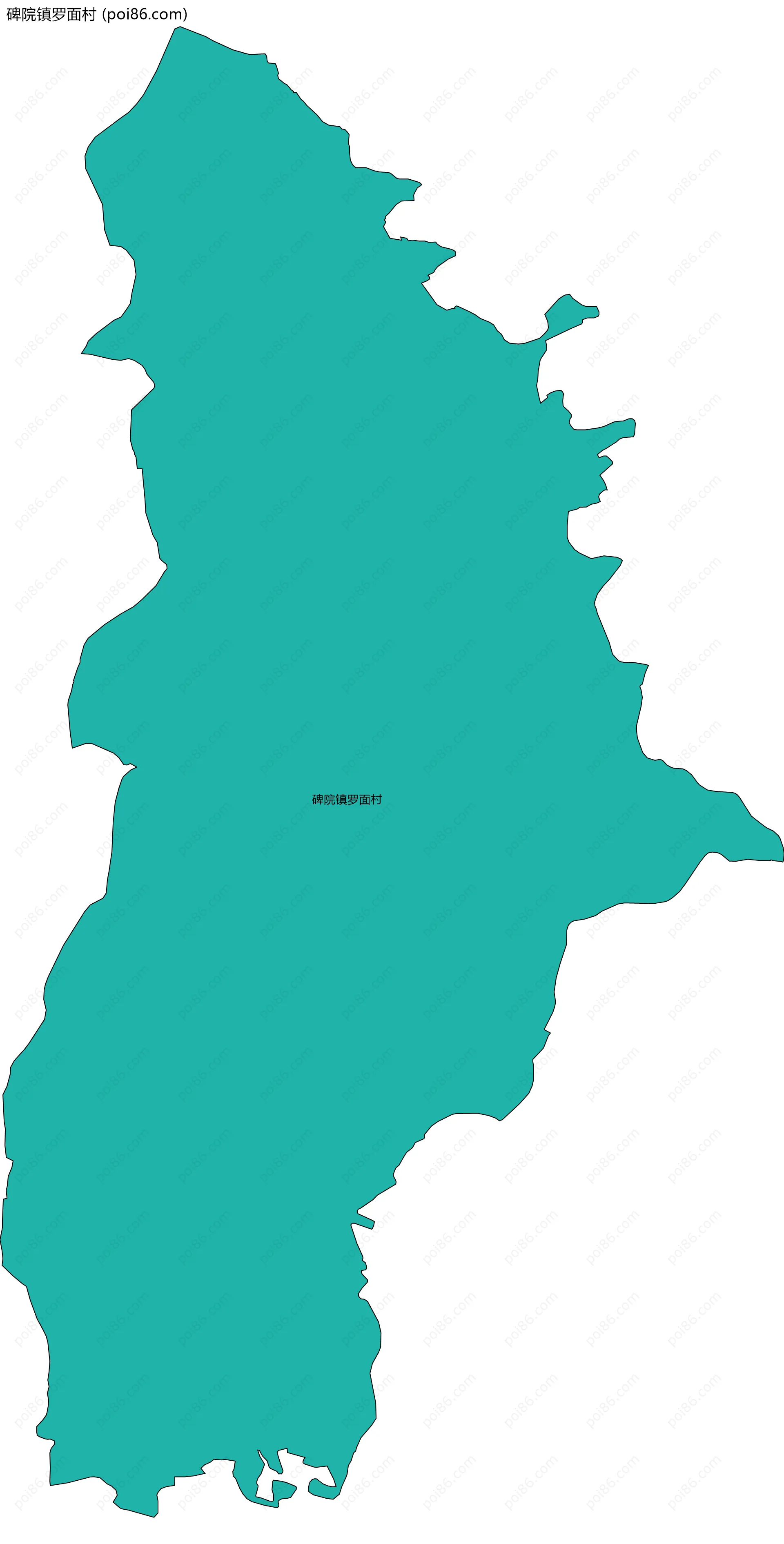 碑院镇罗面村边界地图