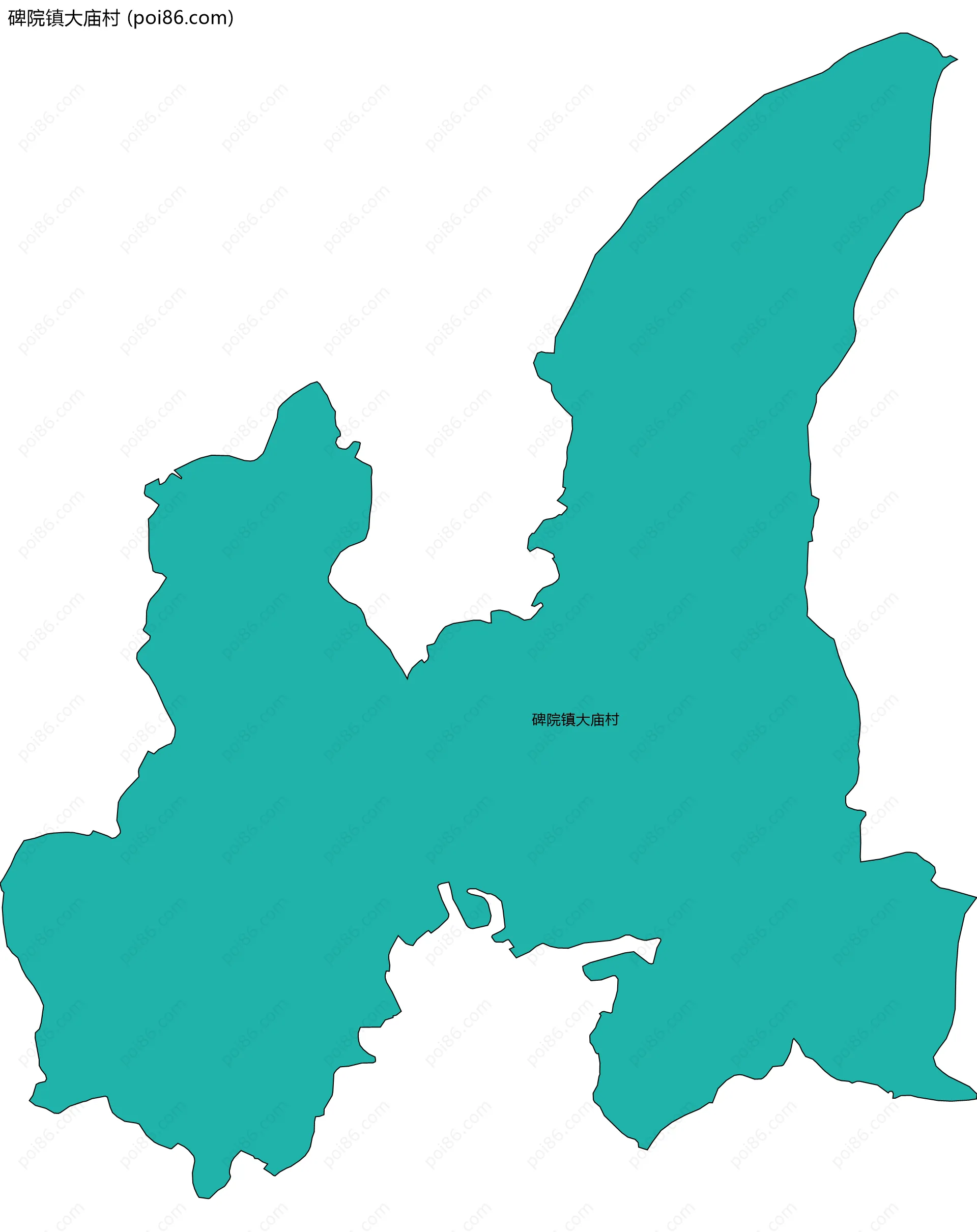 碑院镇大庙村边界地图