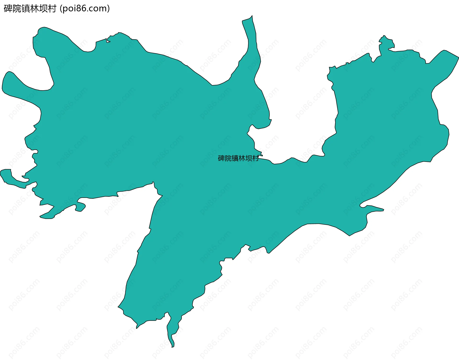 碑院镇林坝村边界地图