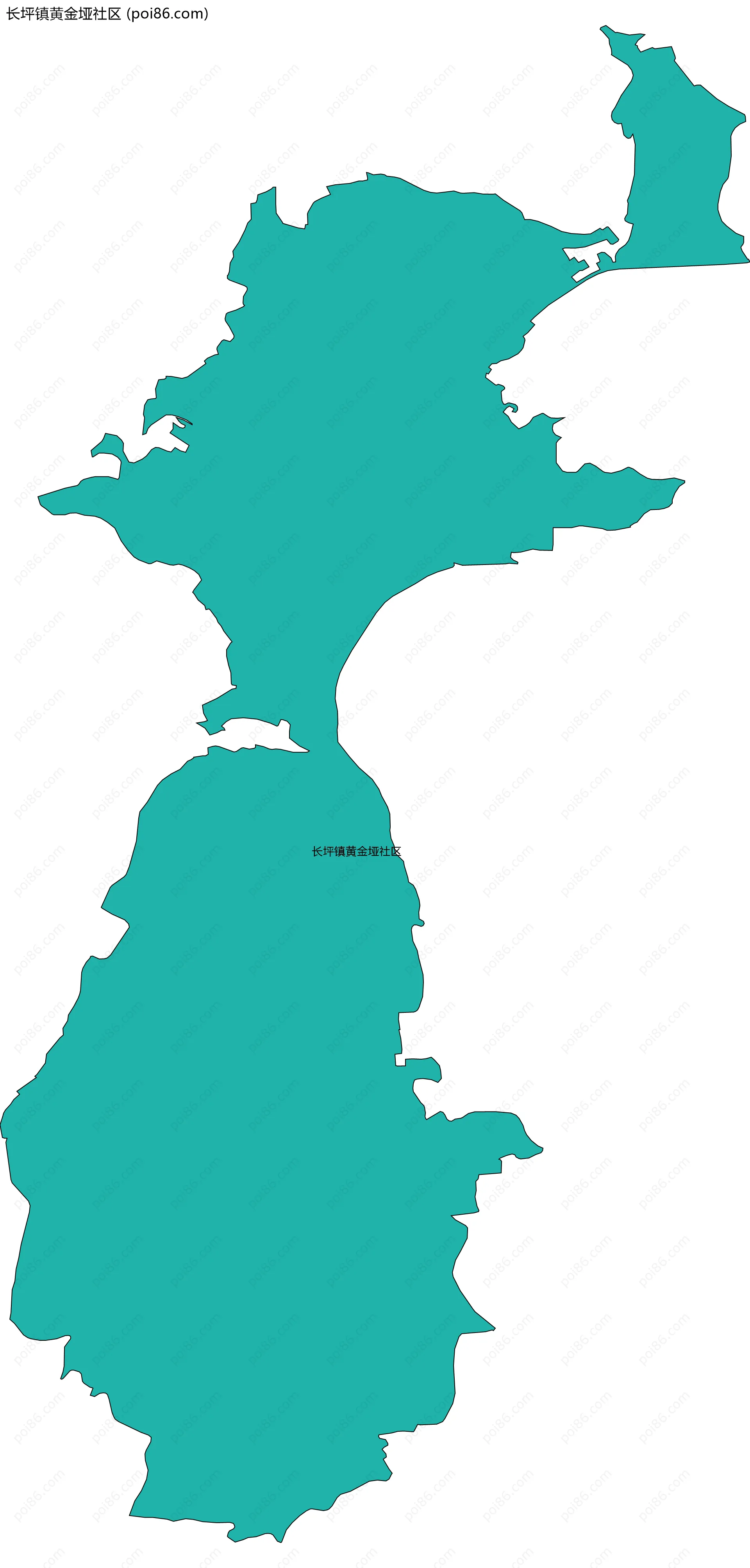 长坪镇黄金垭社区边界地图