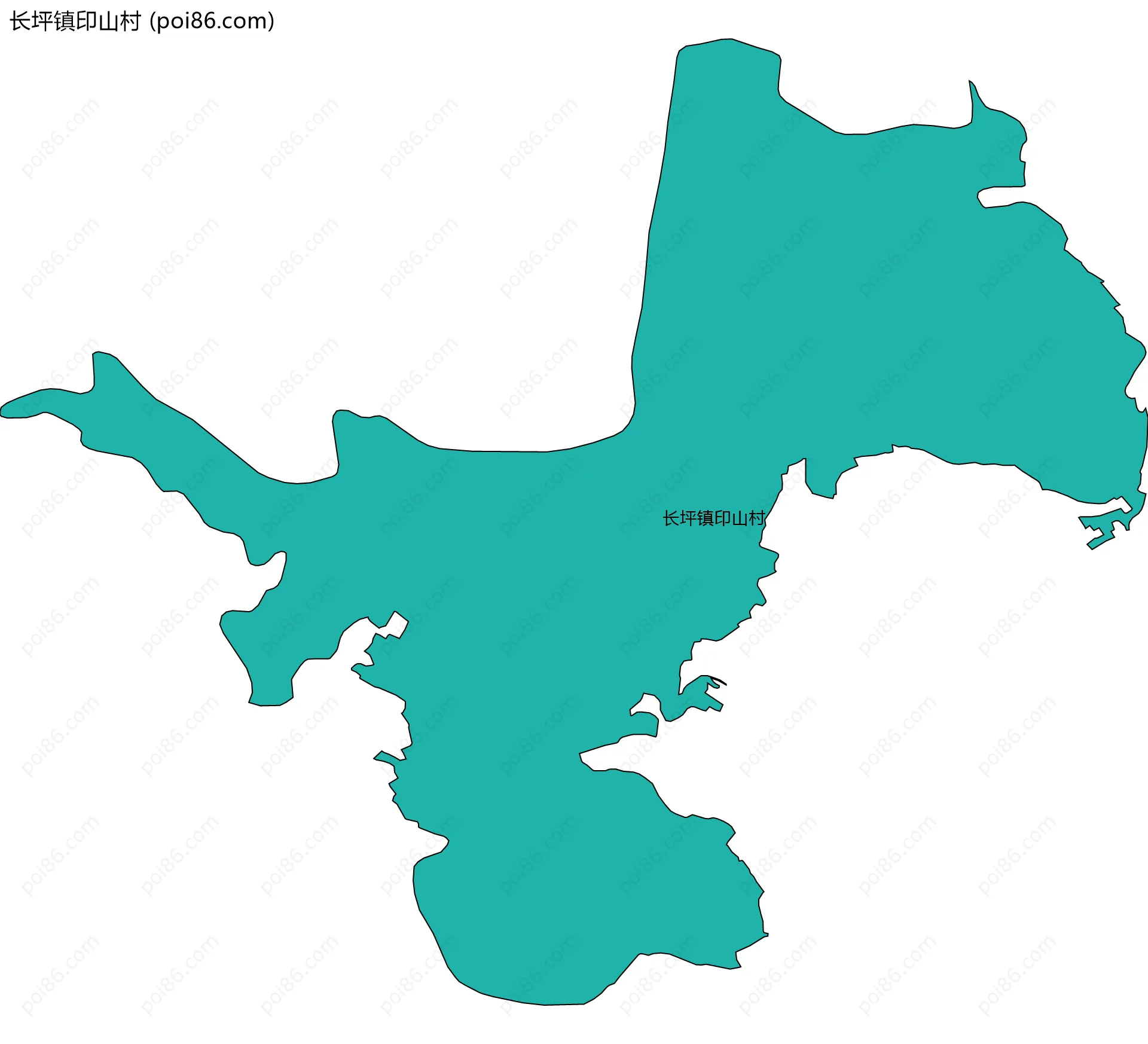 长坪镇印山村边界地图