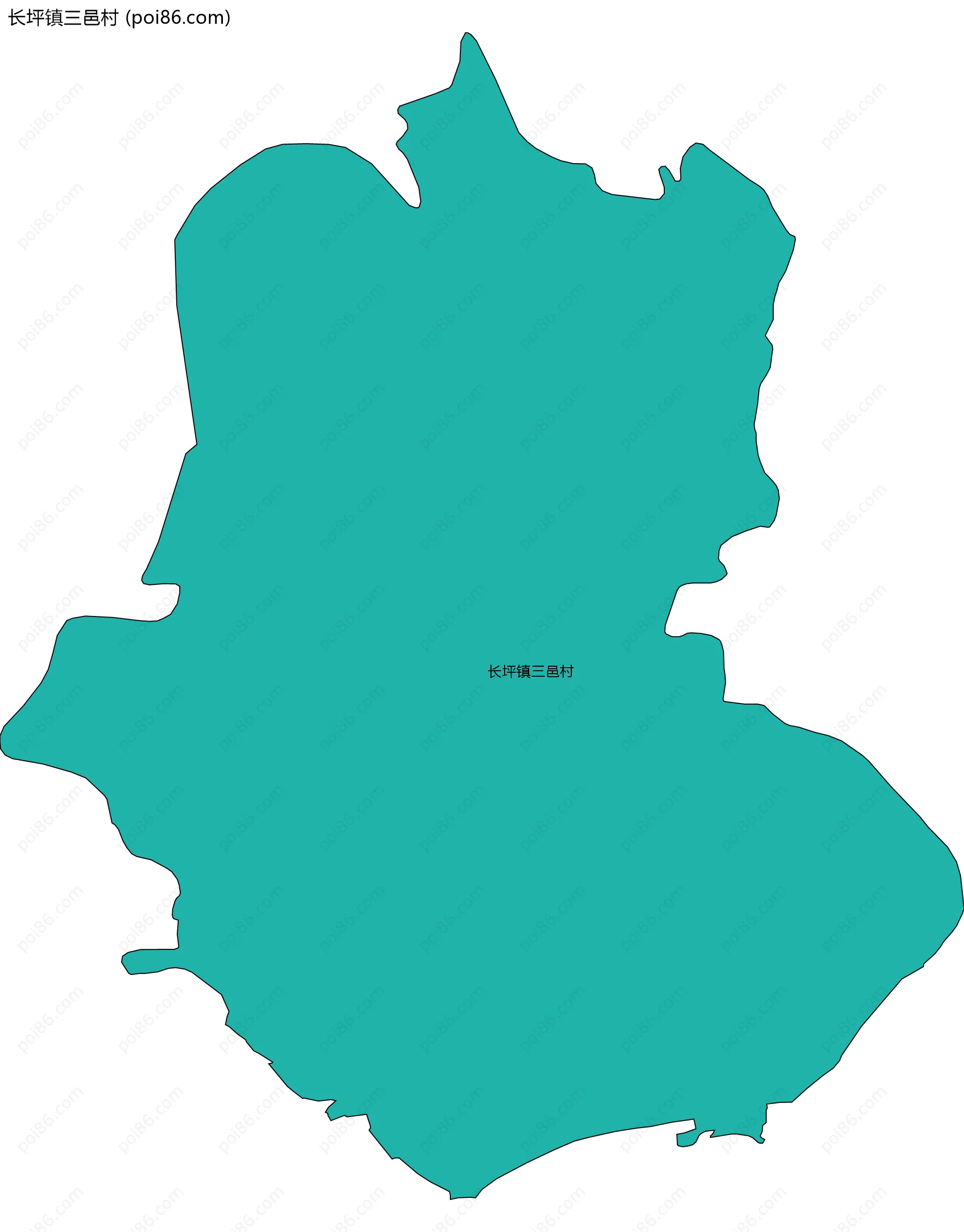 长坪镇三邑村边界地图