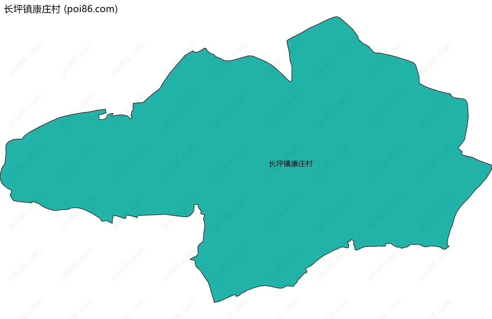 长坪镇康庄村边界地图