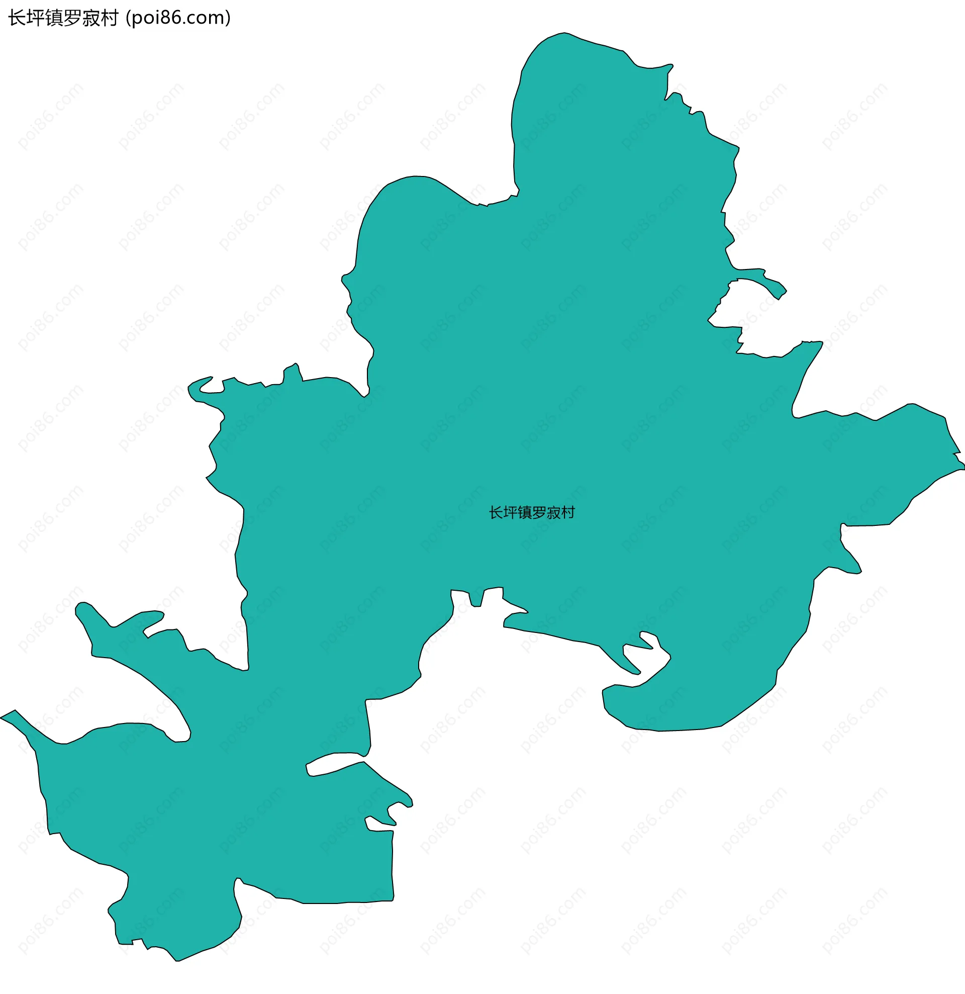 长坪镇罗寂村边界地图