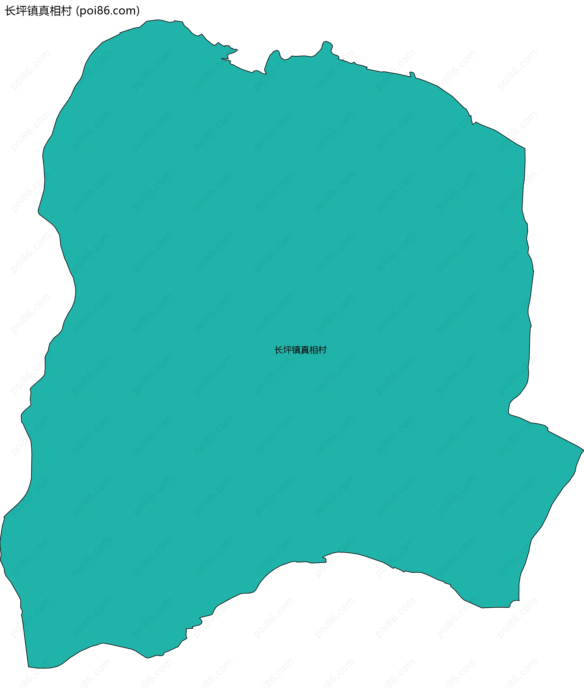 长坪镇真相村边界地图