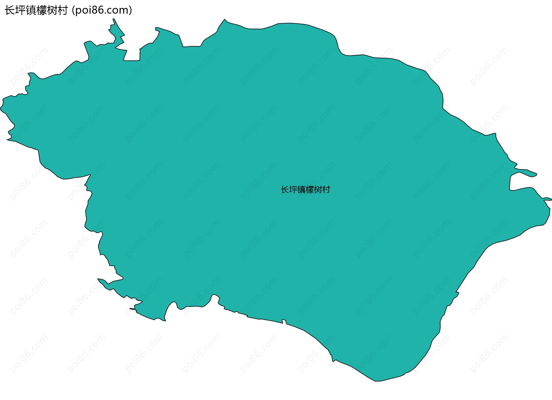 长坪镇檬树村边界地图