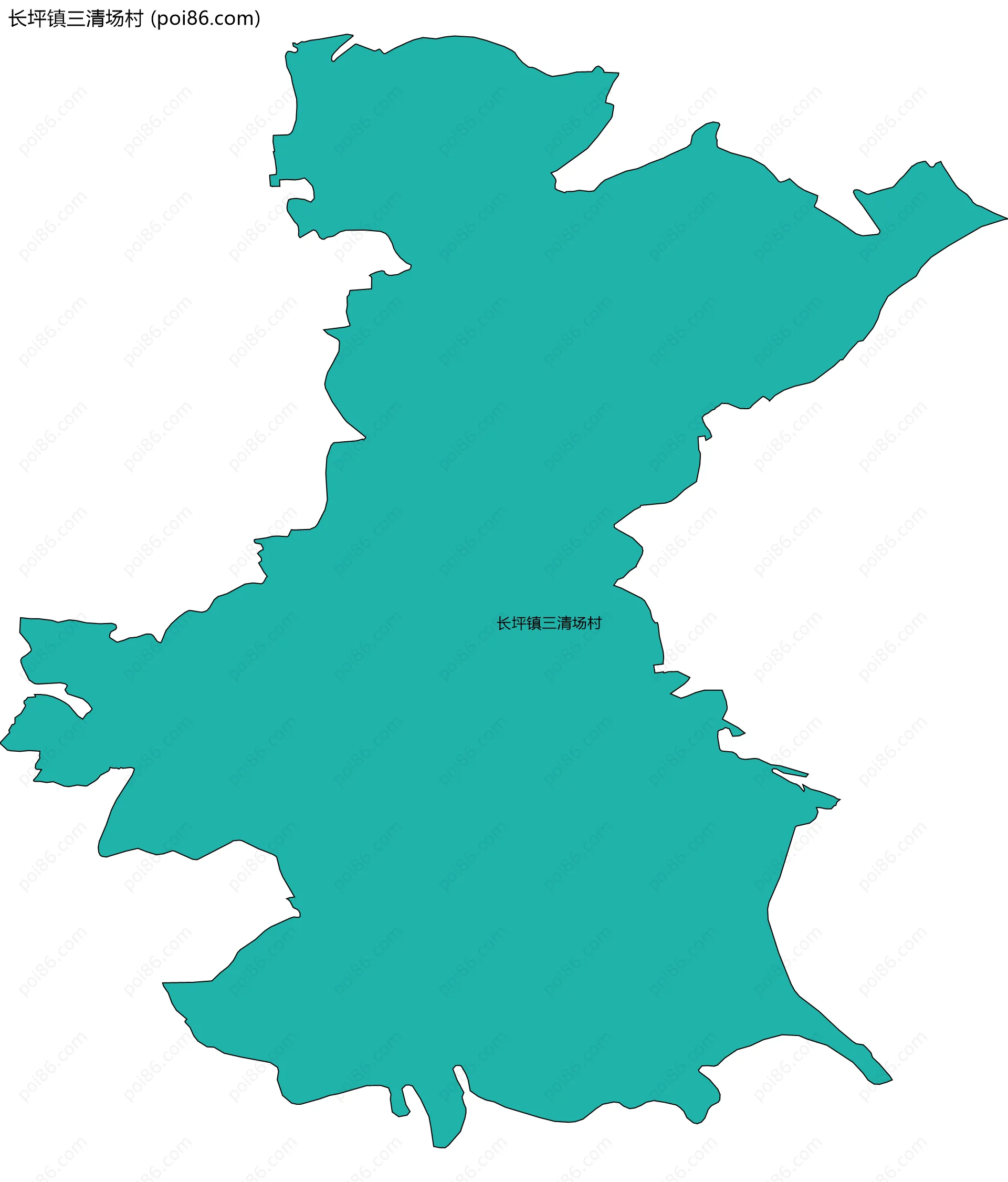 长坪镇三清场村边界地图
