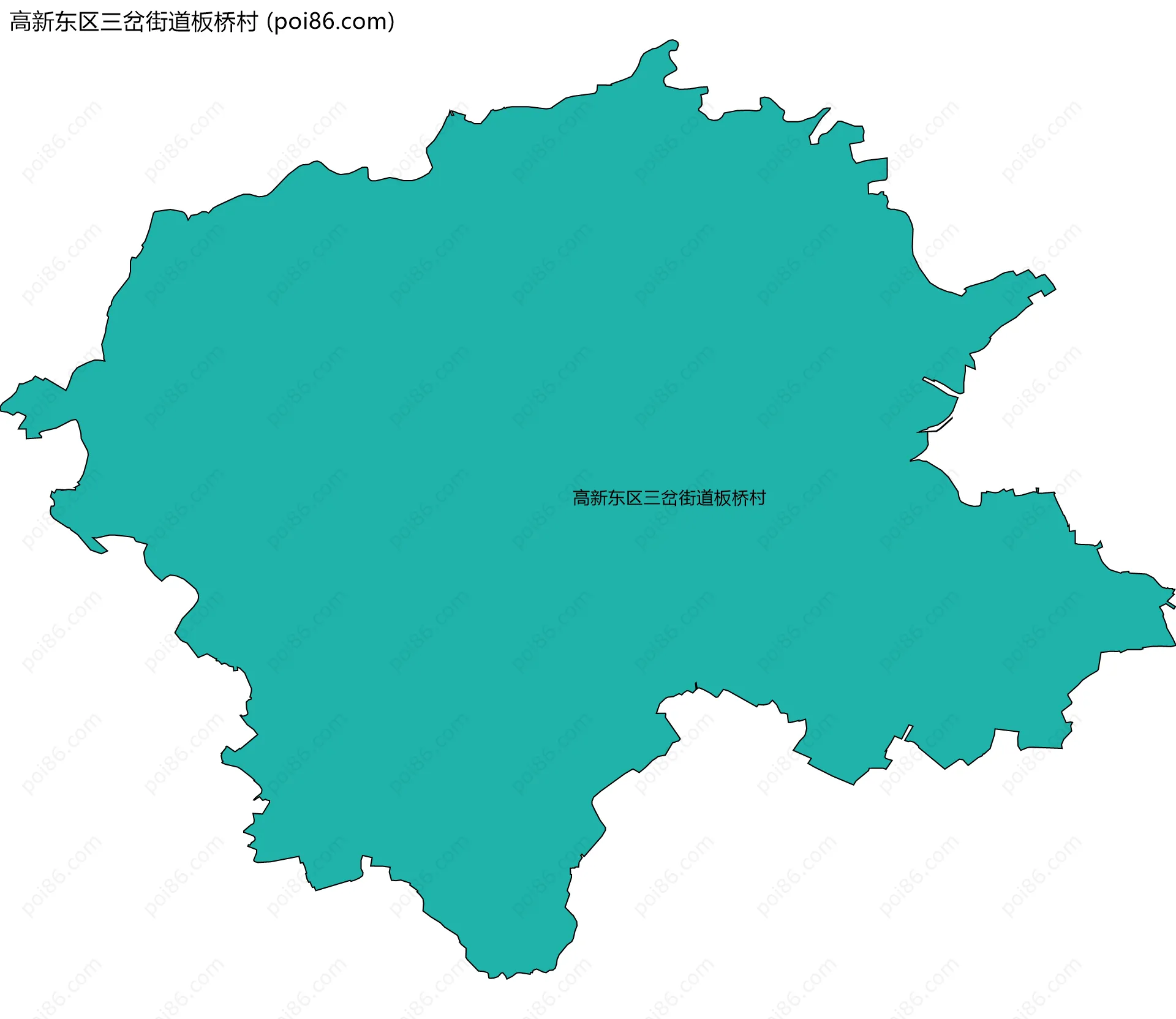 高新东区三岔街道板桥村边界地图