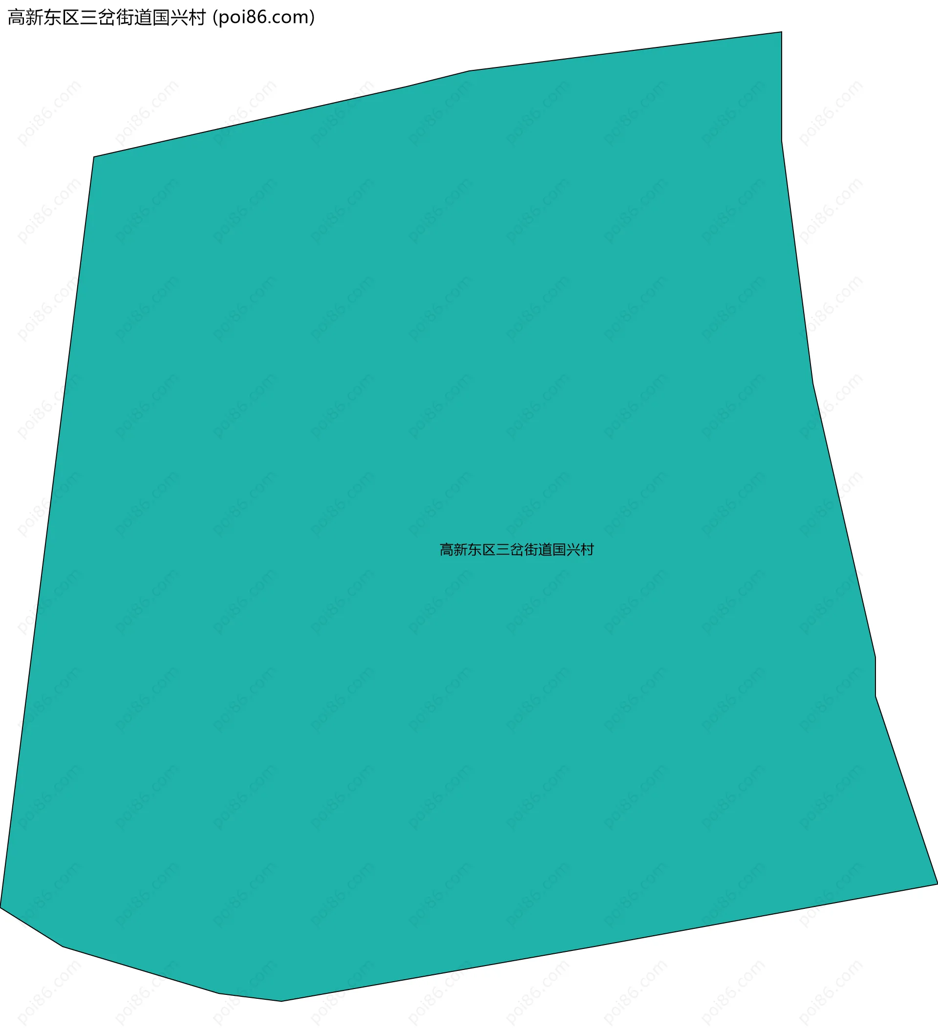 高新东区三岔街道国兴村边界地图