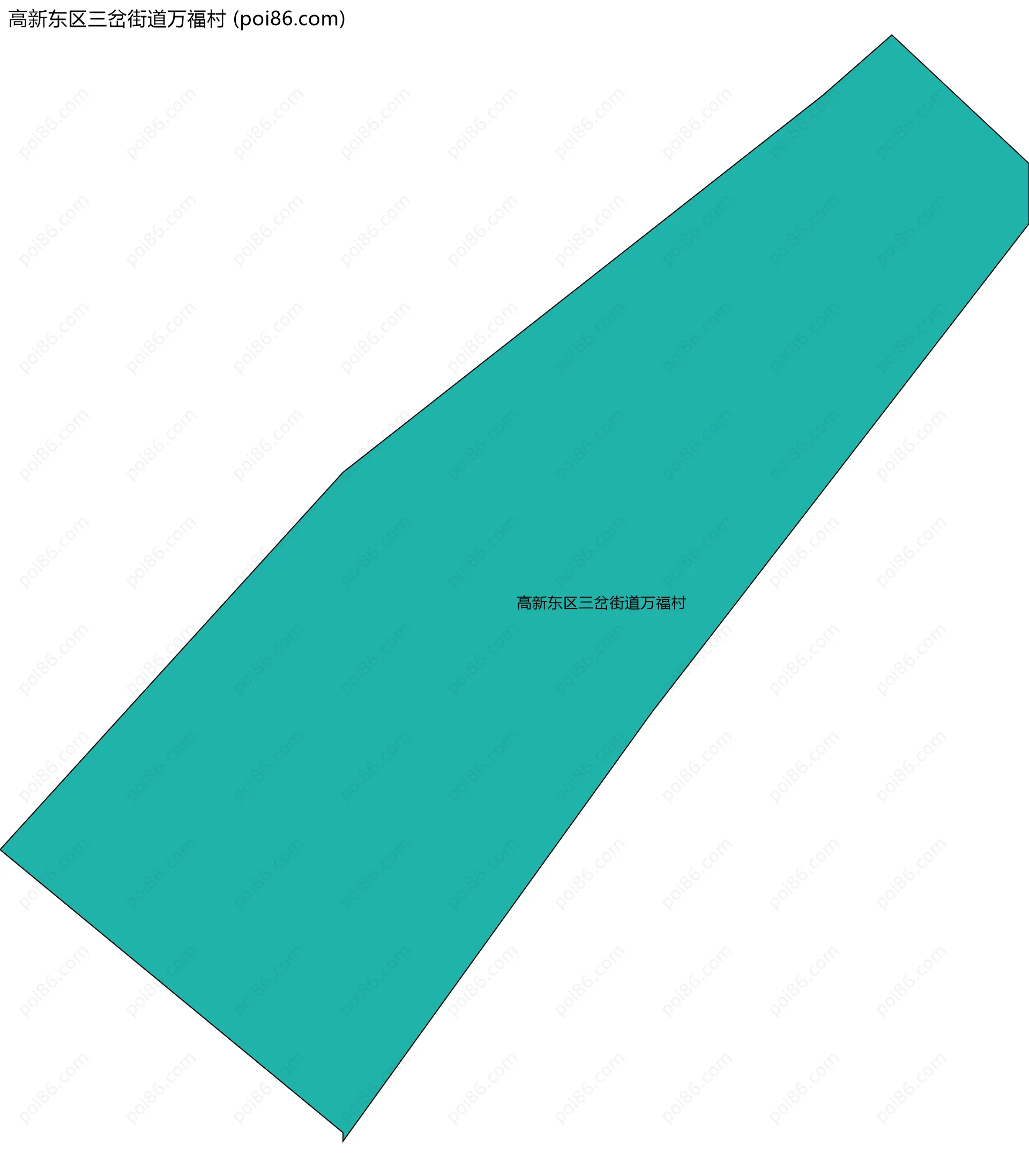 高新东区三岔街道万福村边界地图