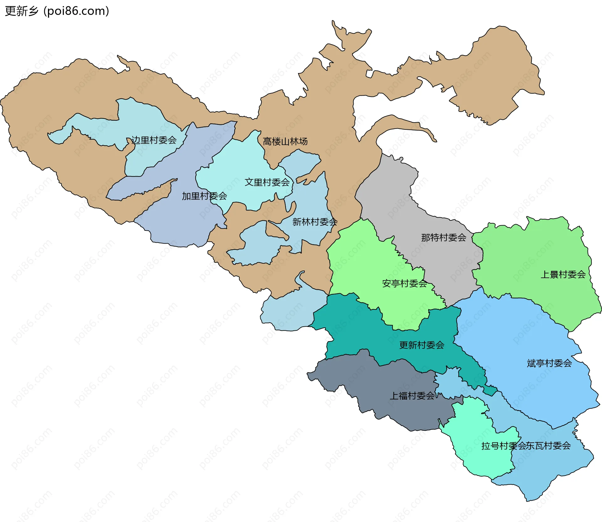 更新乡边界地图(五级行政区划)