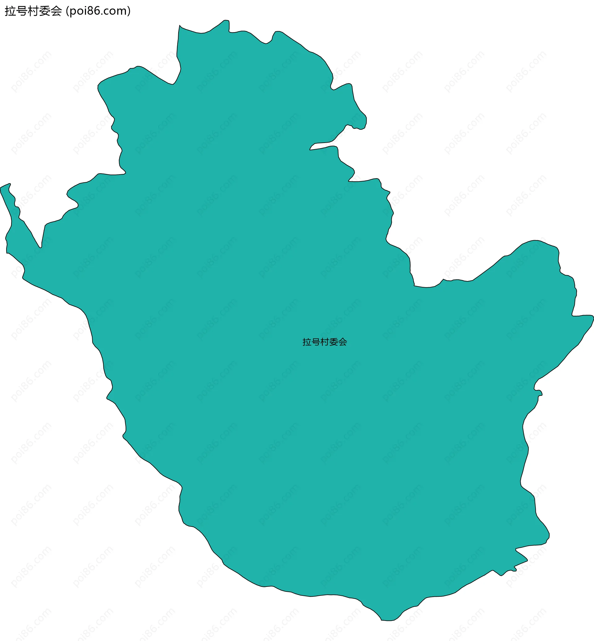 拉号村委会边界地图