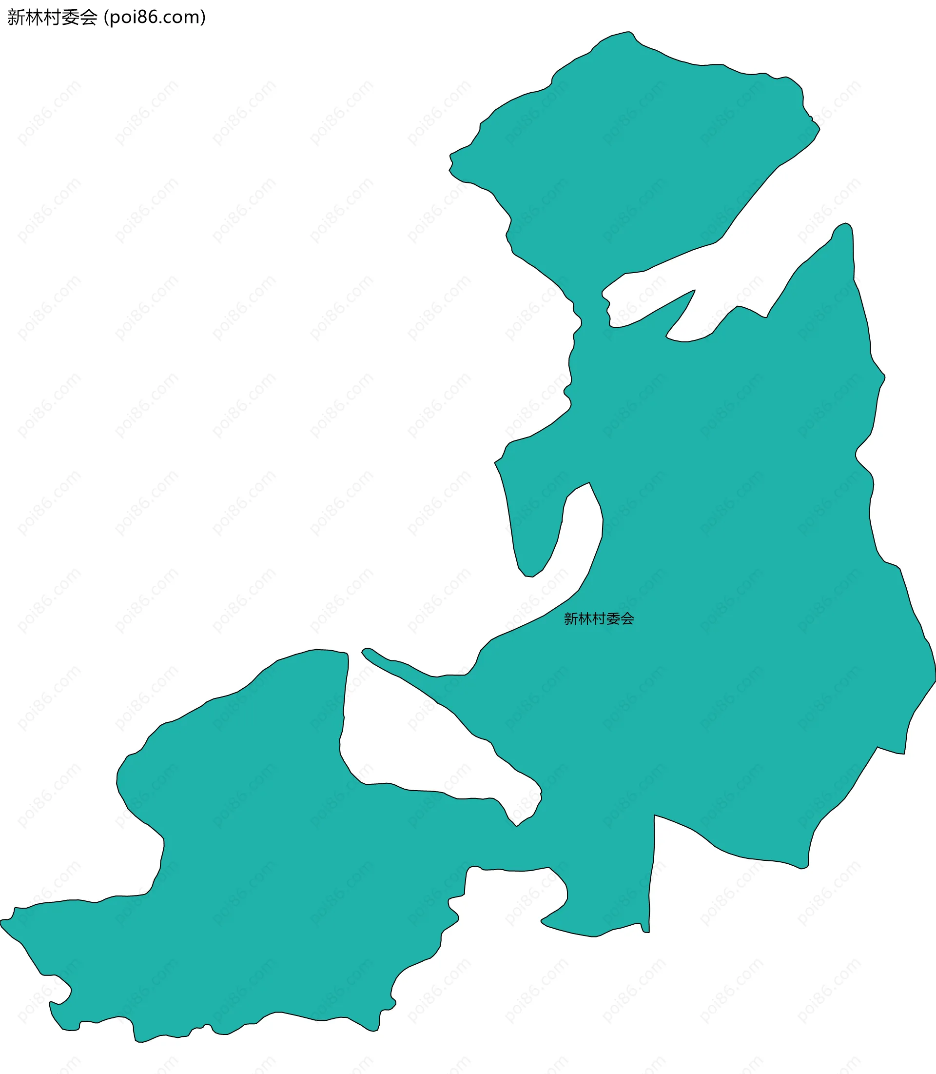 新林村委会边界地图