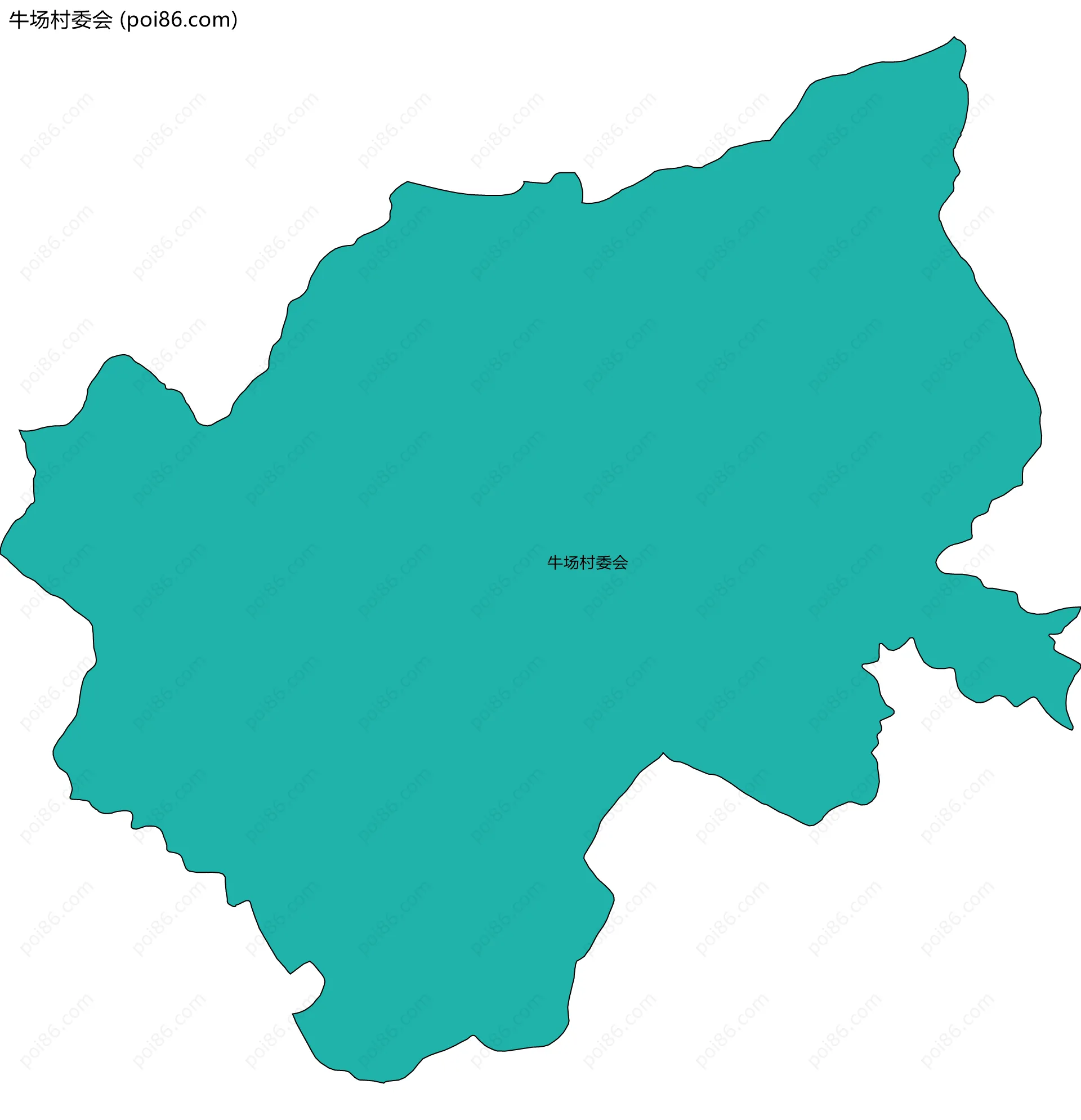 牛场村委会边界地图