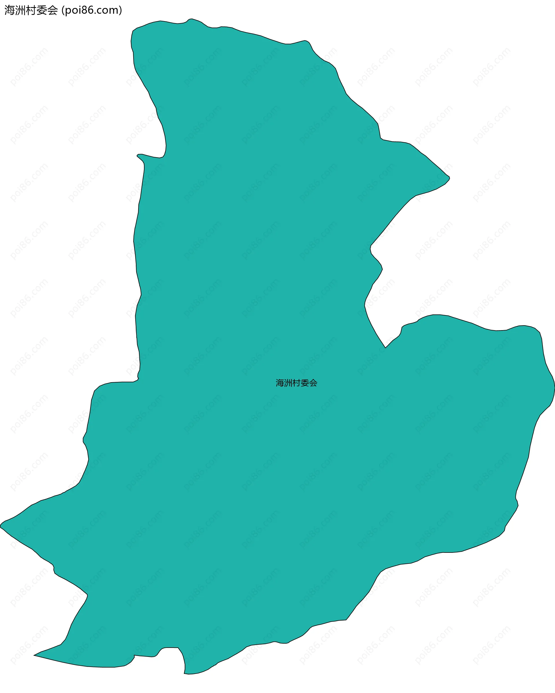 海洲村委会边界地图