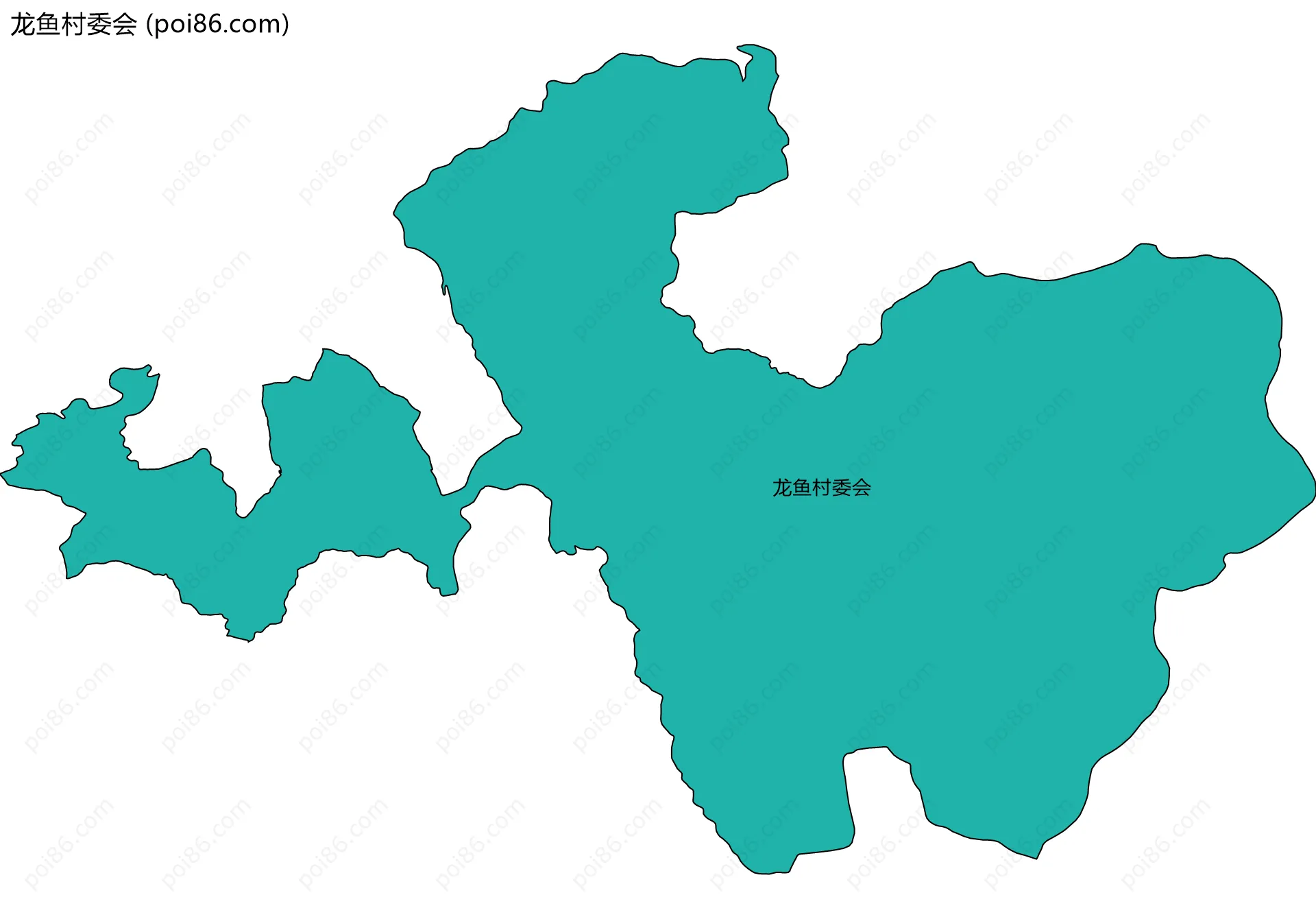 龙鱼村委会边界地图