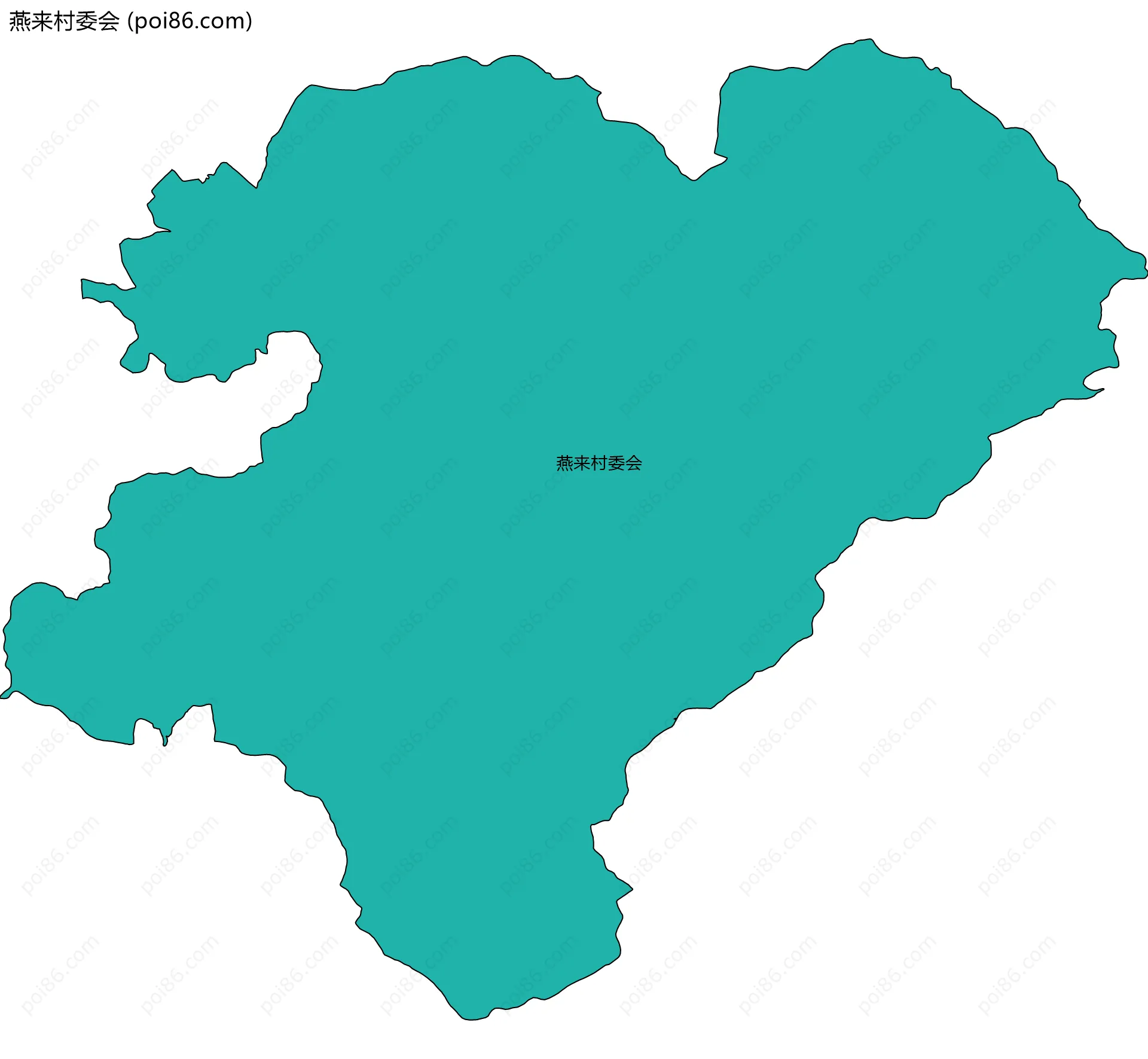 燕来村委会边界地图