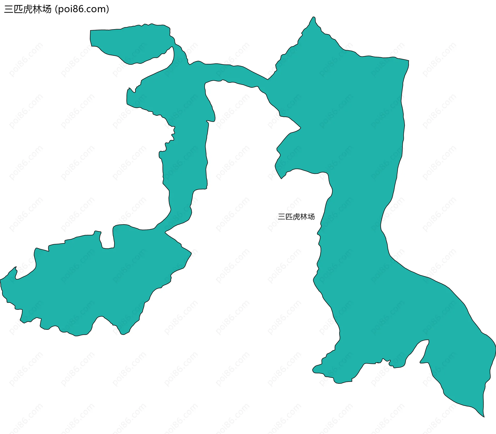 三匹虎林场边界地图