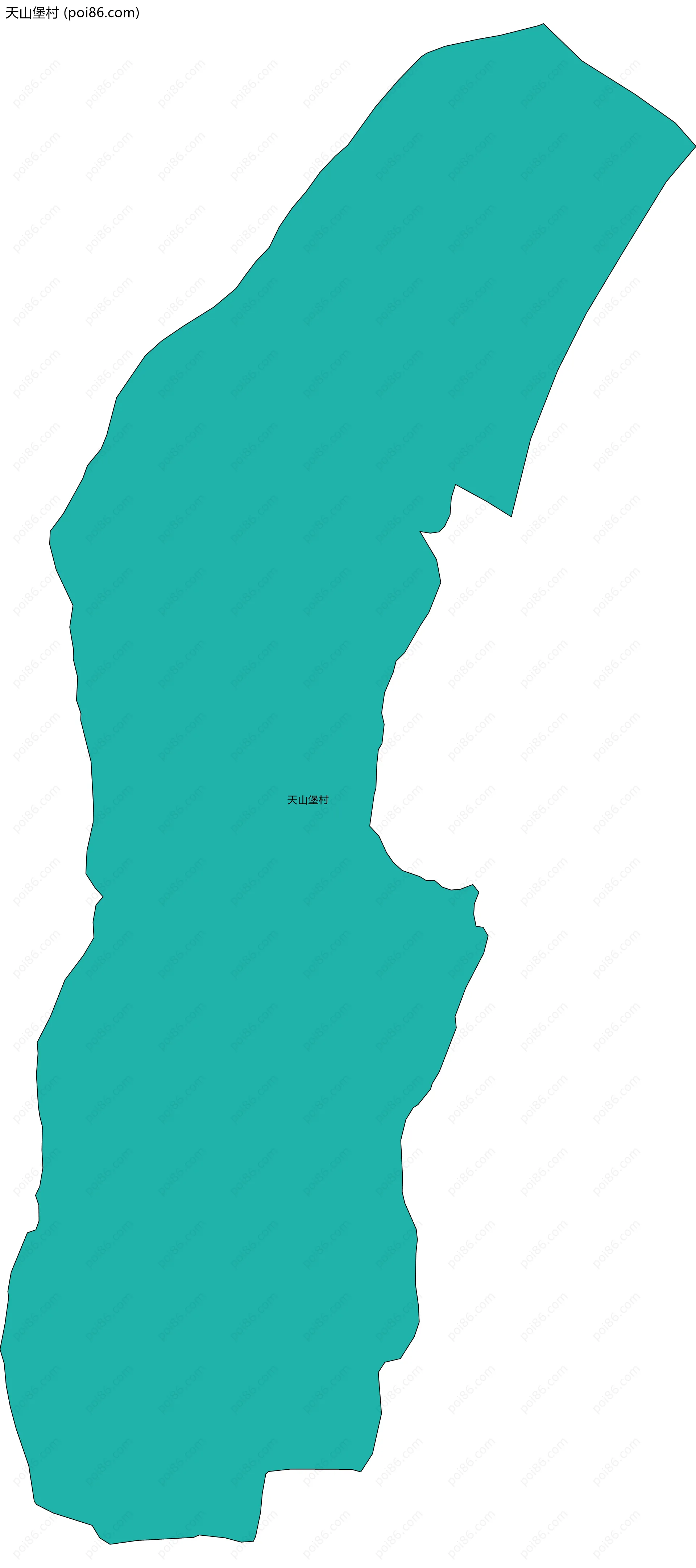 天山堡村边界地图