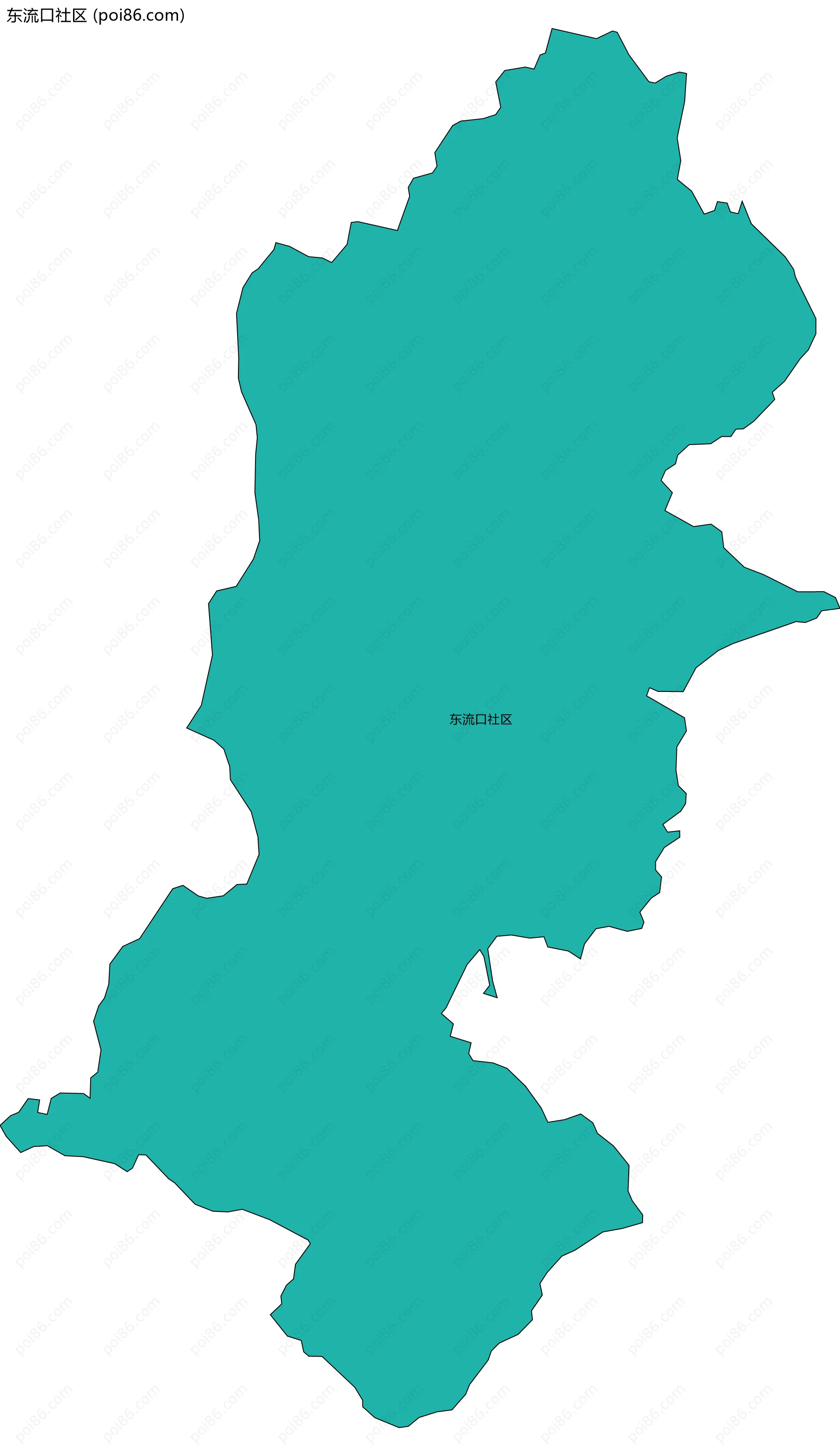 东流口社区边界地图