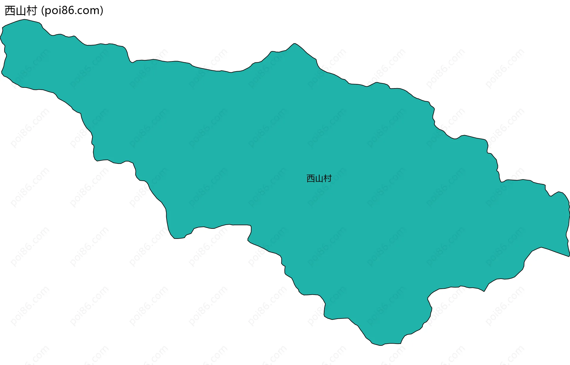 西山村边界地图