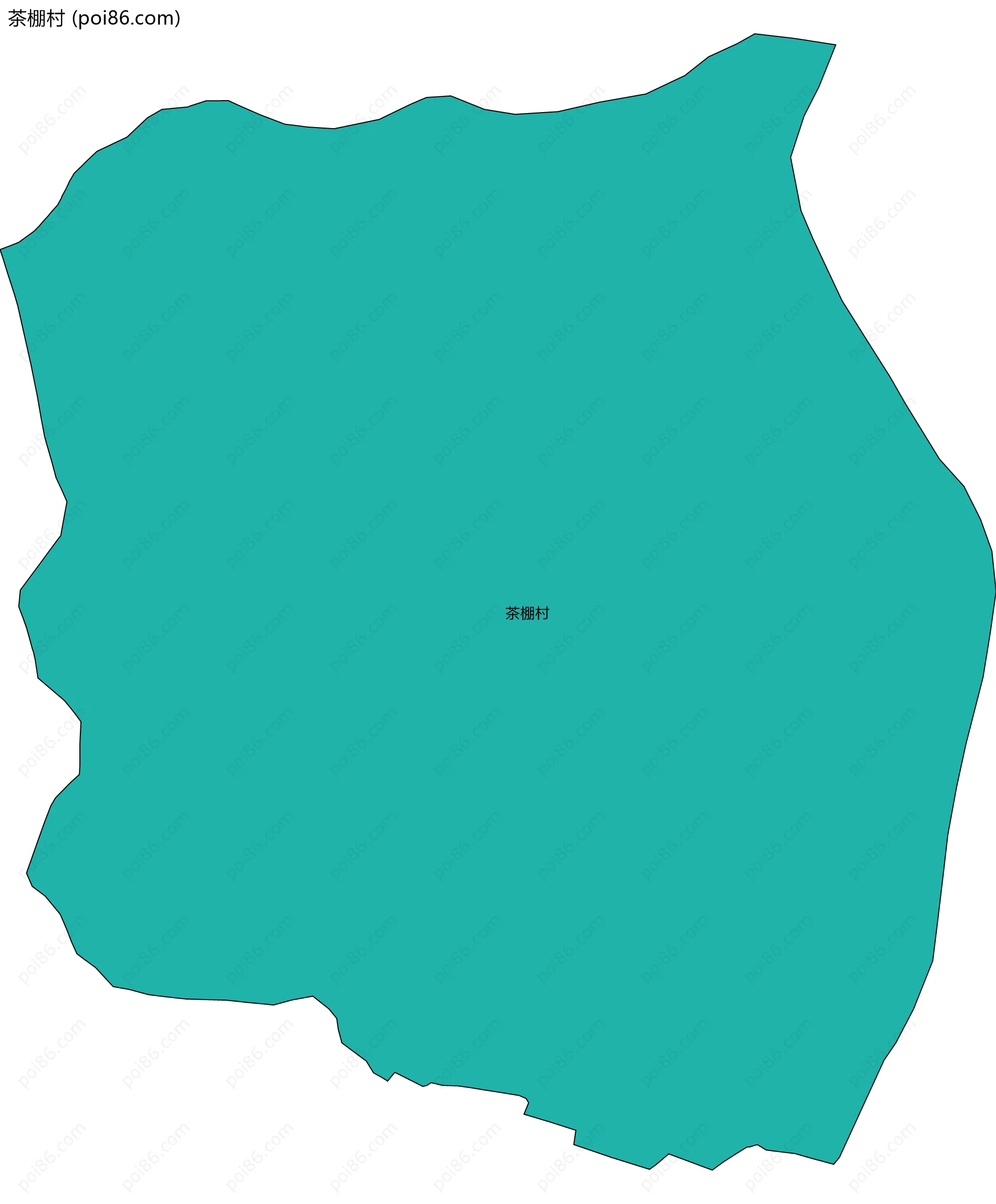 茶棚村边界地图