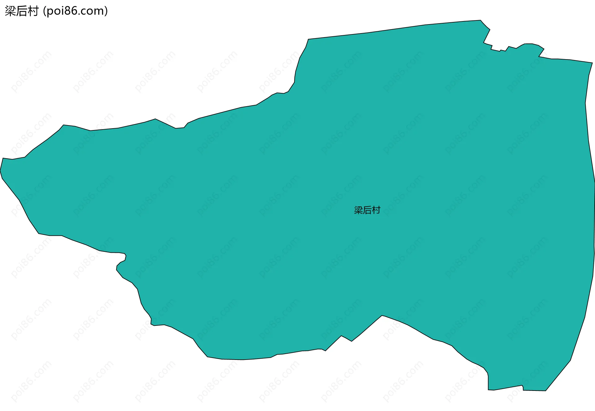 梁后村边界地图