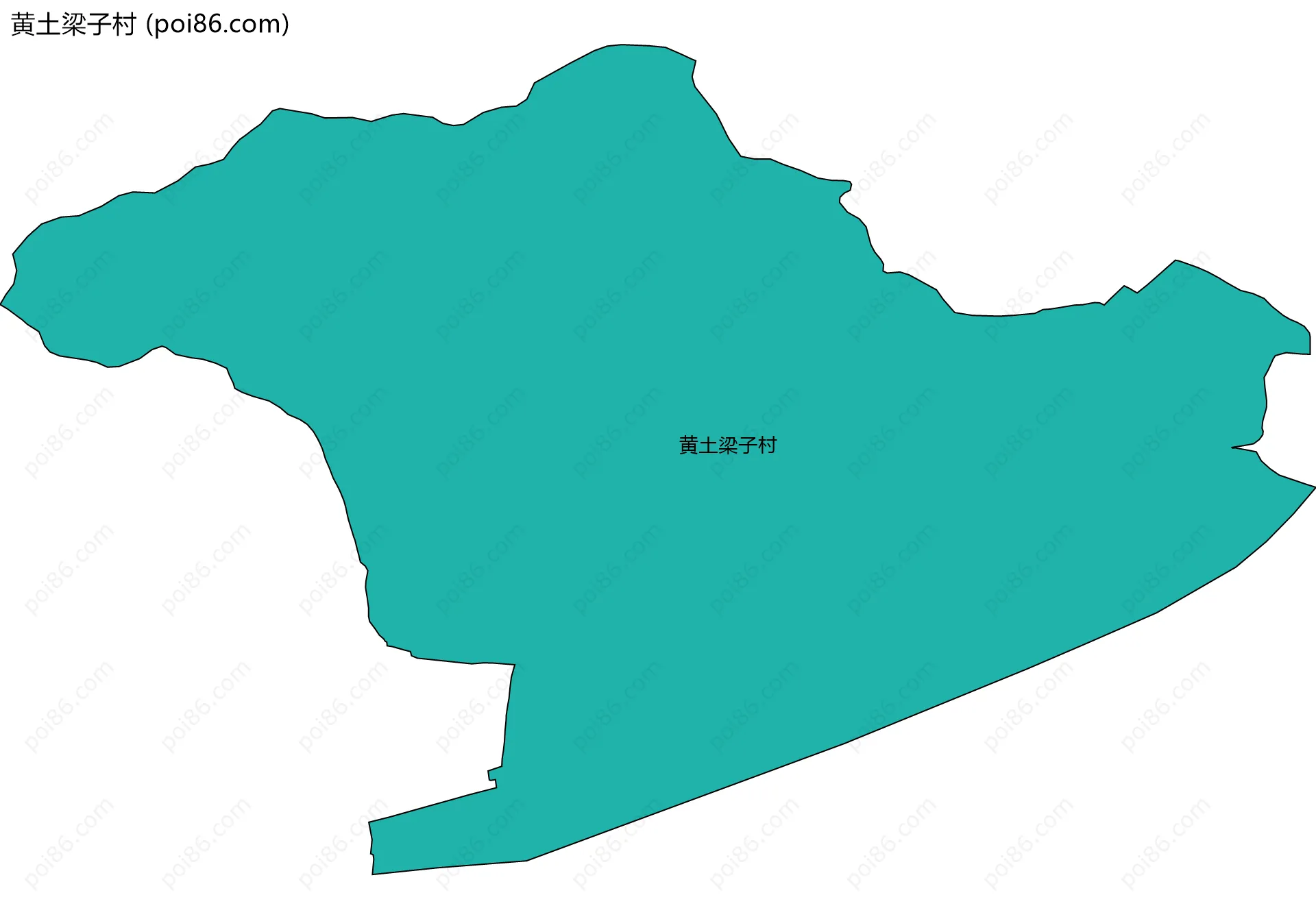 黄土梁子村边界地图