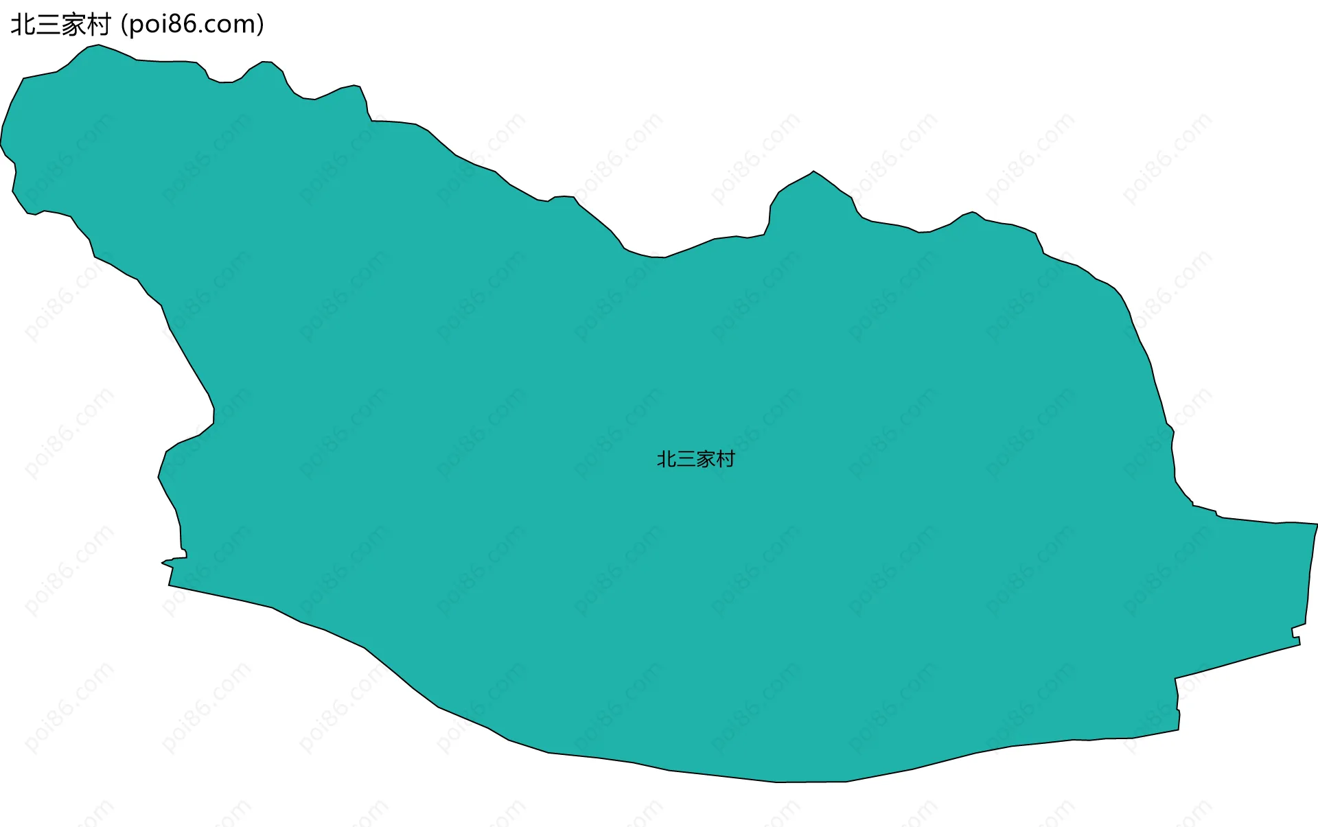 北三家村边界地图