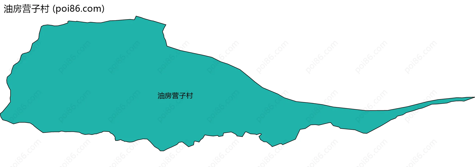 油房营子村边界地图