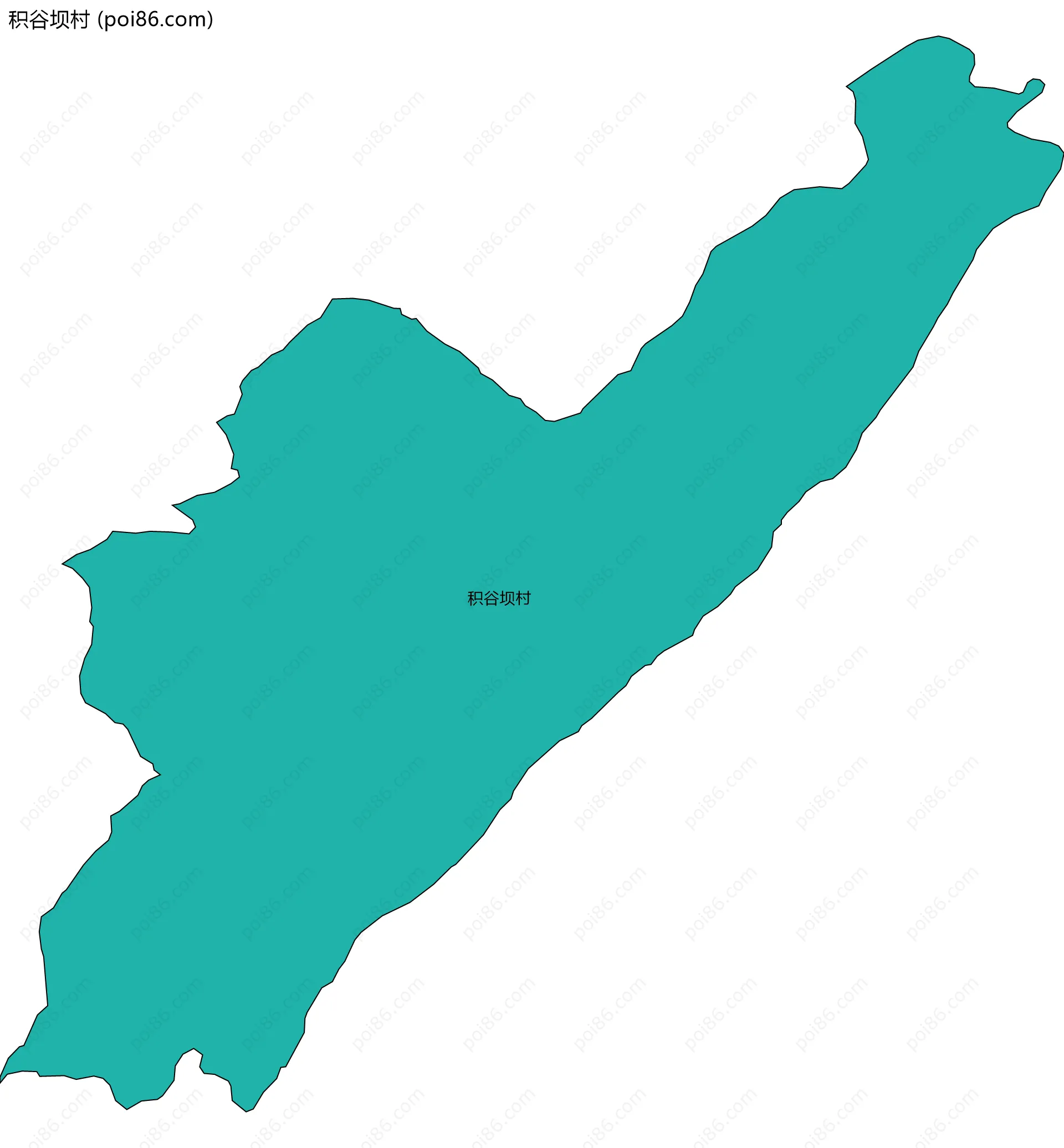 积谷坝村边界地图