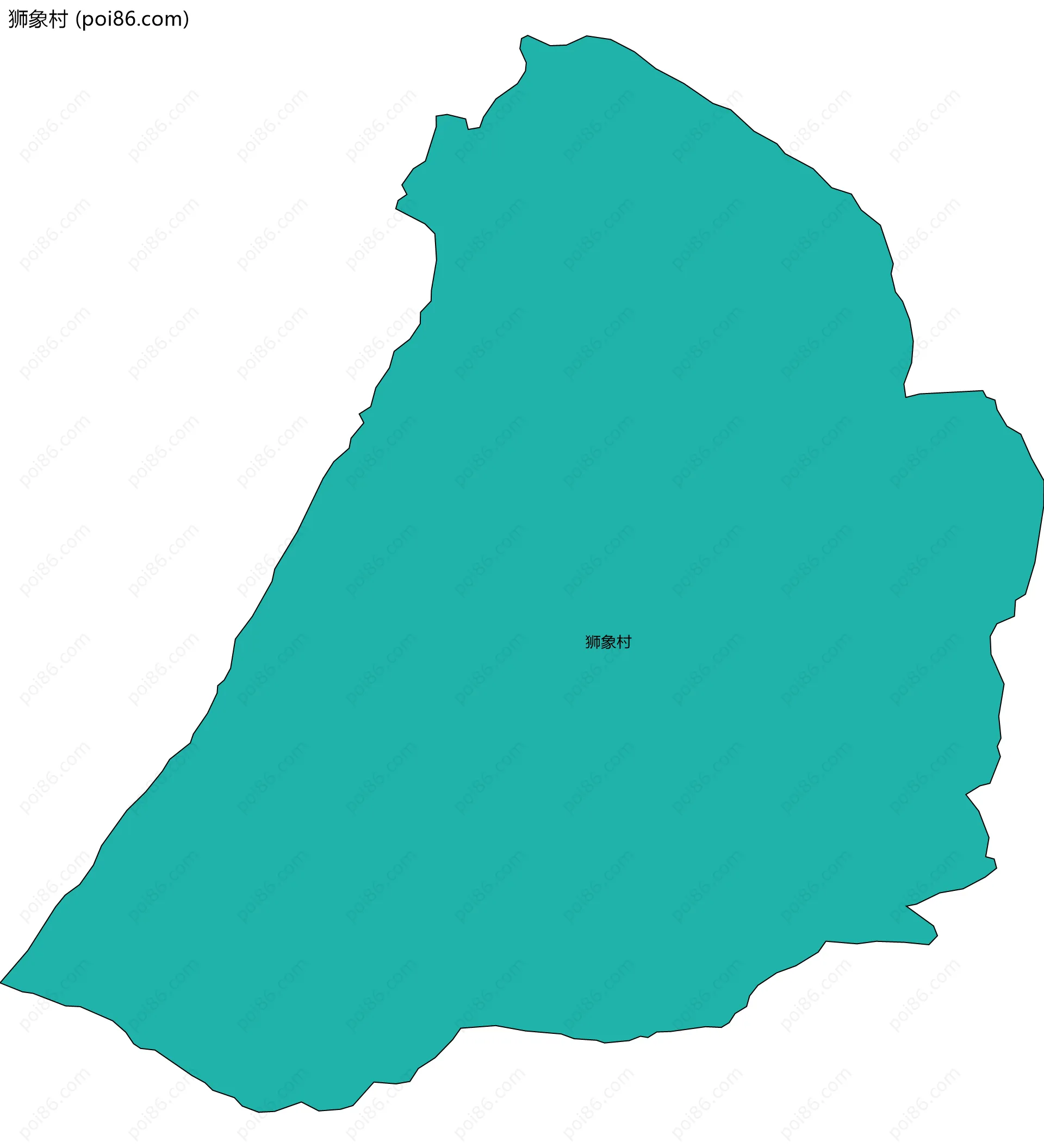 狮象村边界地图