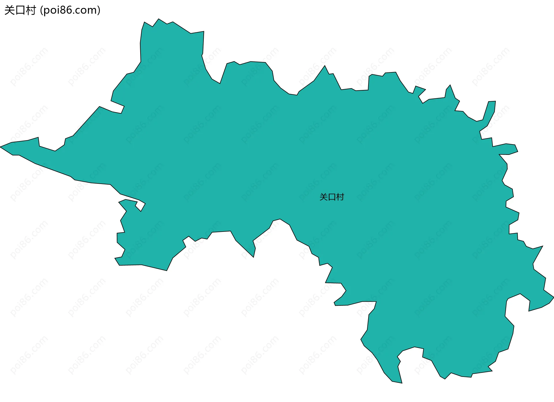 关口村边界地图