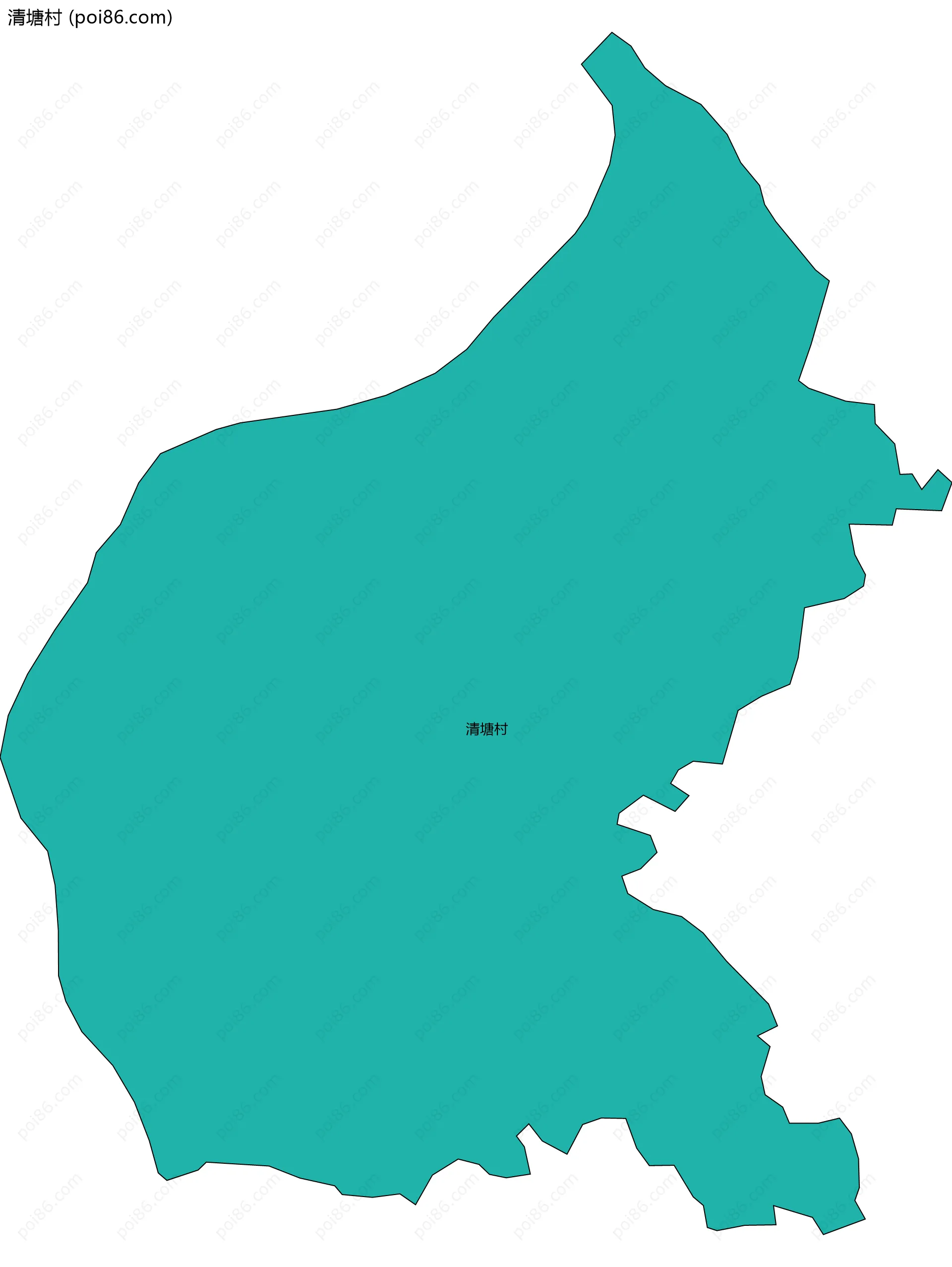 清塘村边界地图