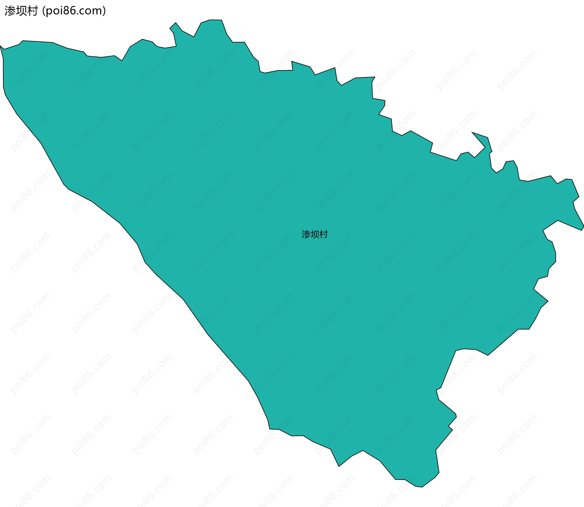 渗坝村边界地图