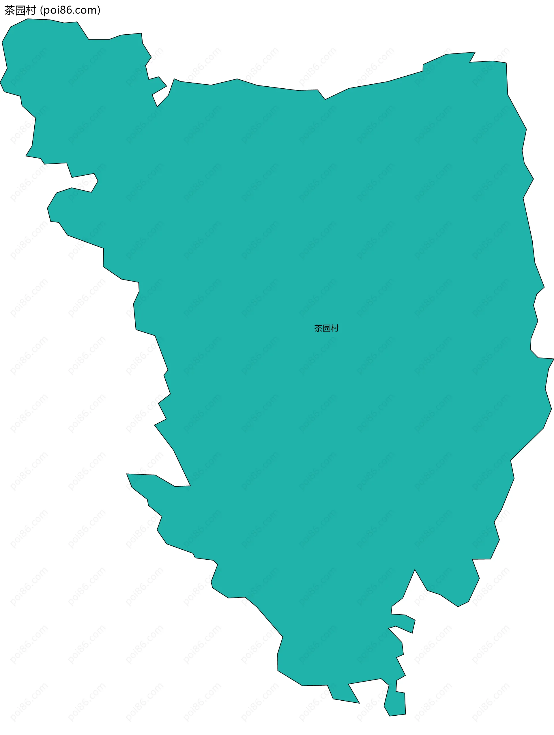 茶园村边界地图