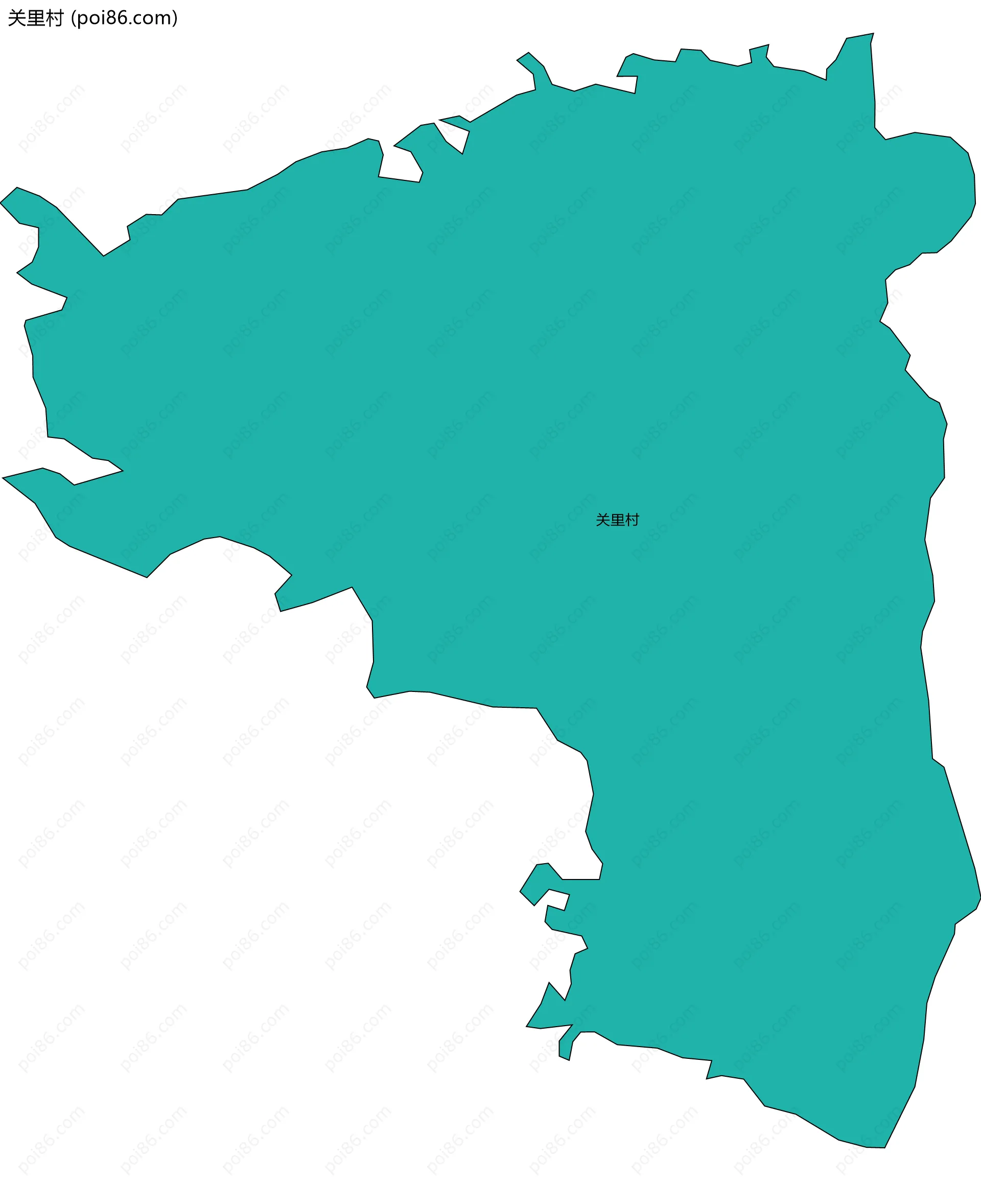 关里村边界地图