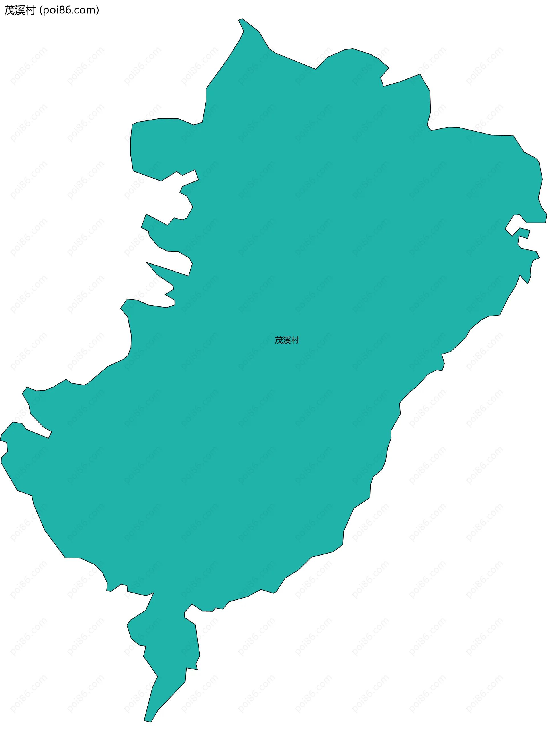 茂溪村边界地图