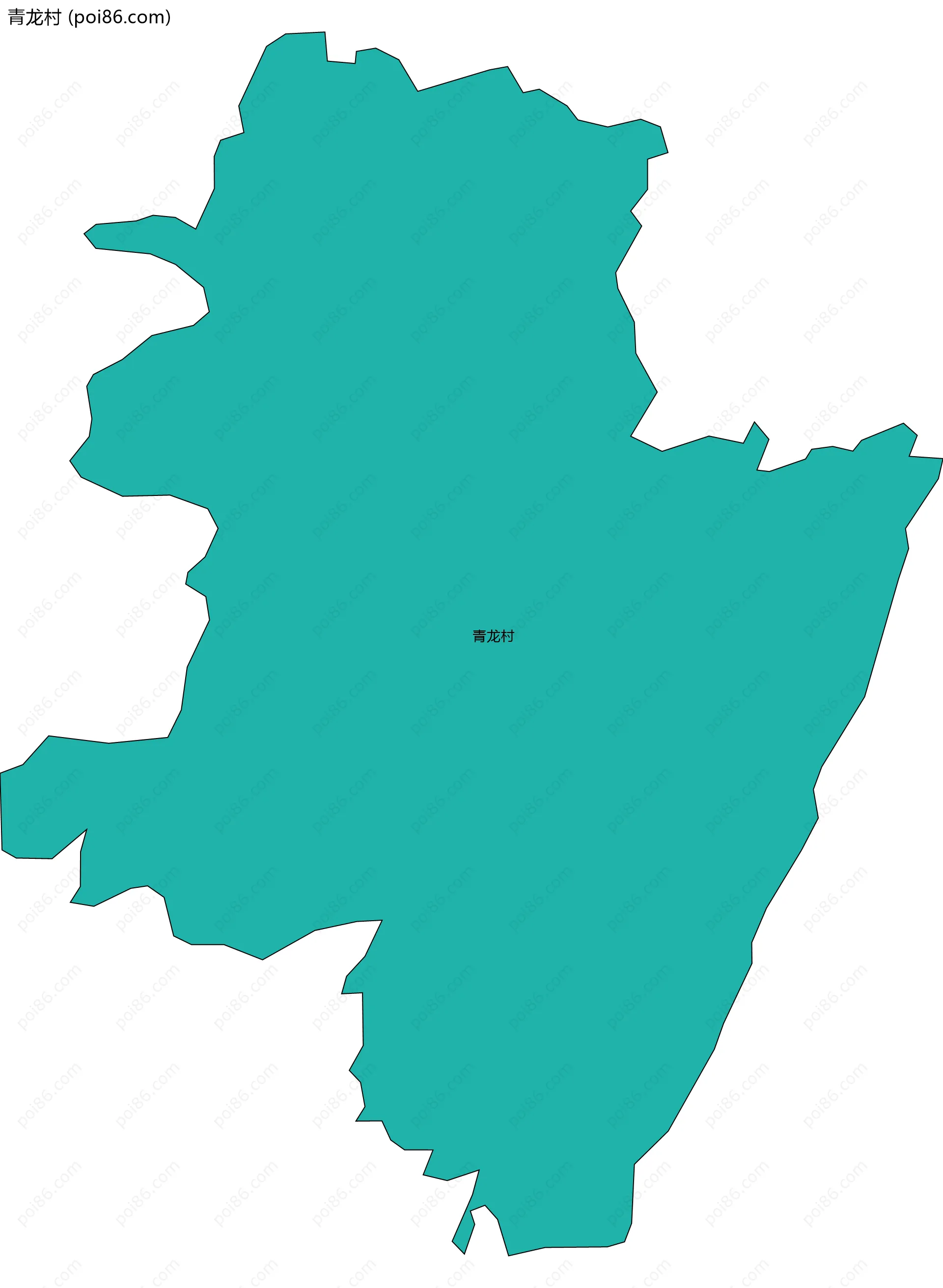 青龙村边界地图