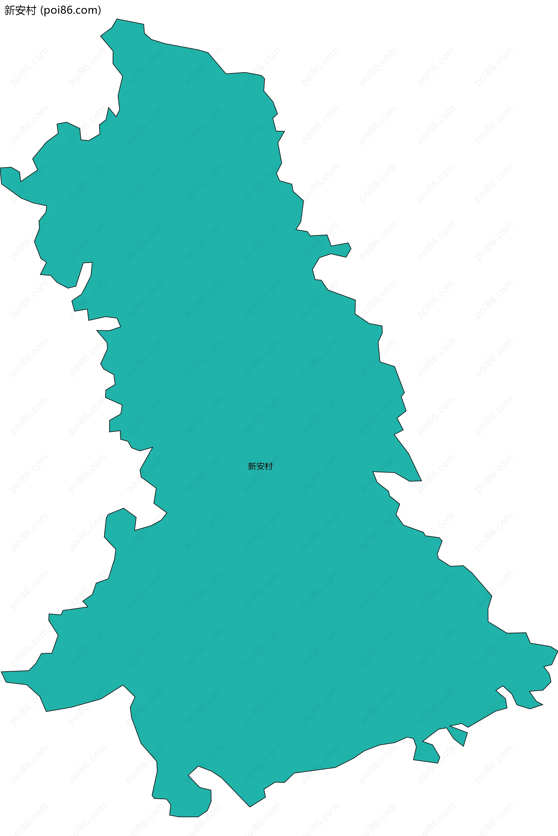 新安村边界地图