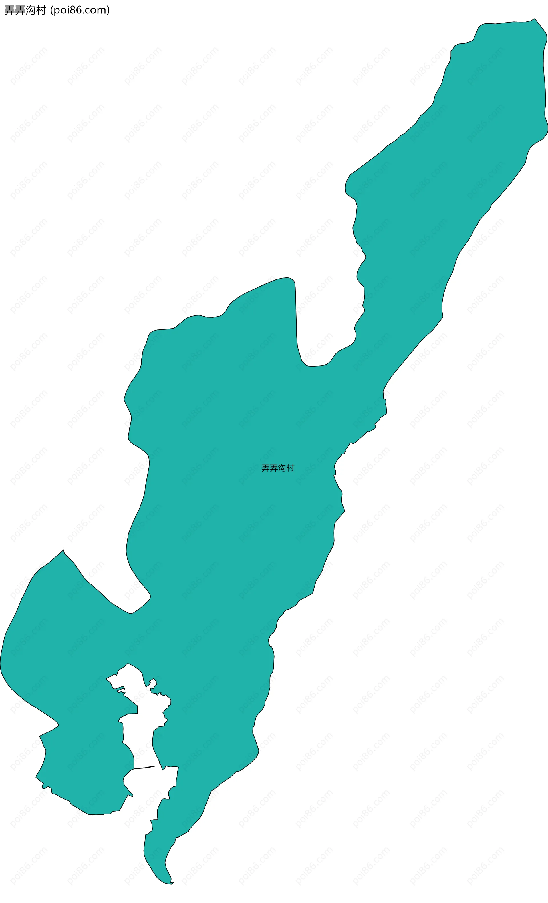 弄弄沟村边界地图