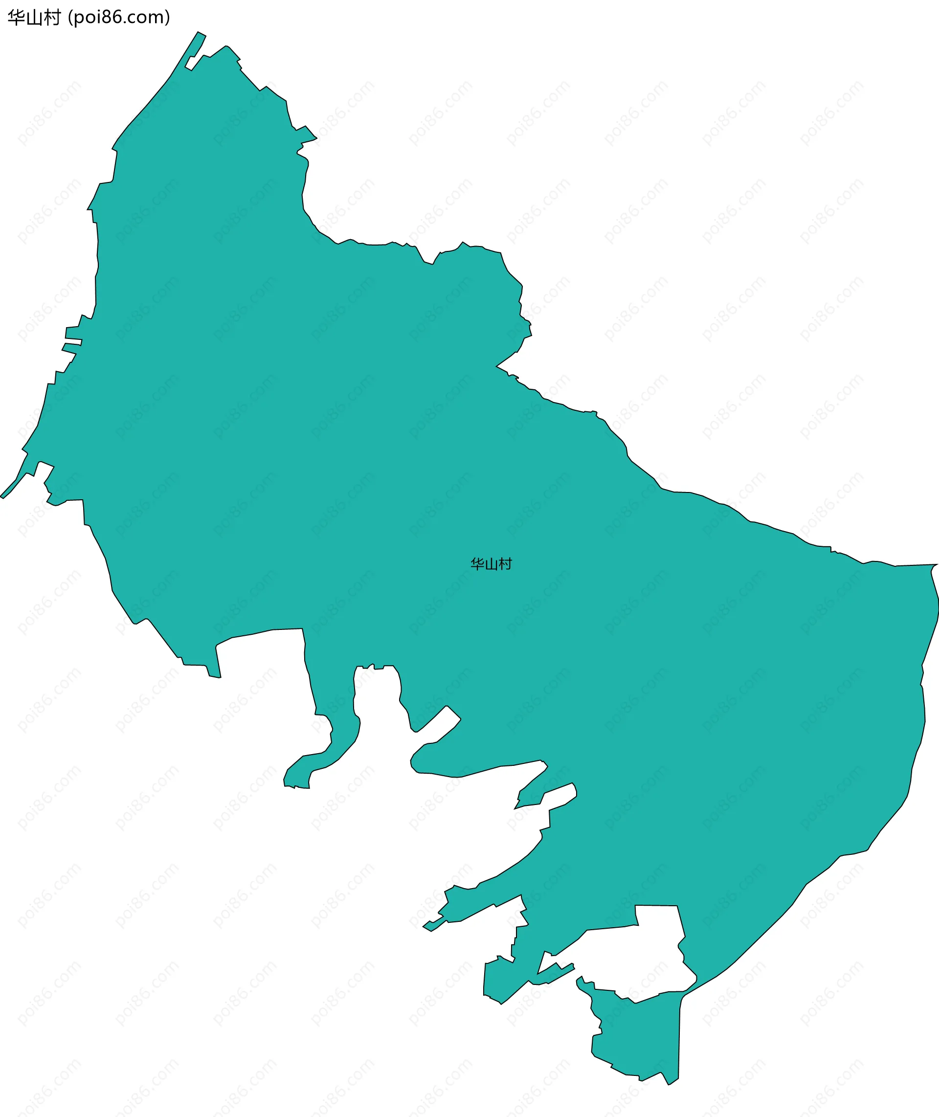 华山村边界地图