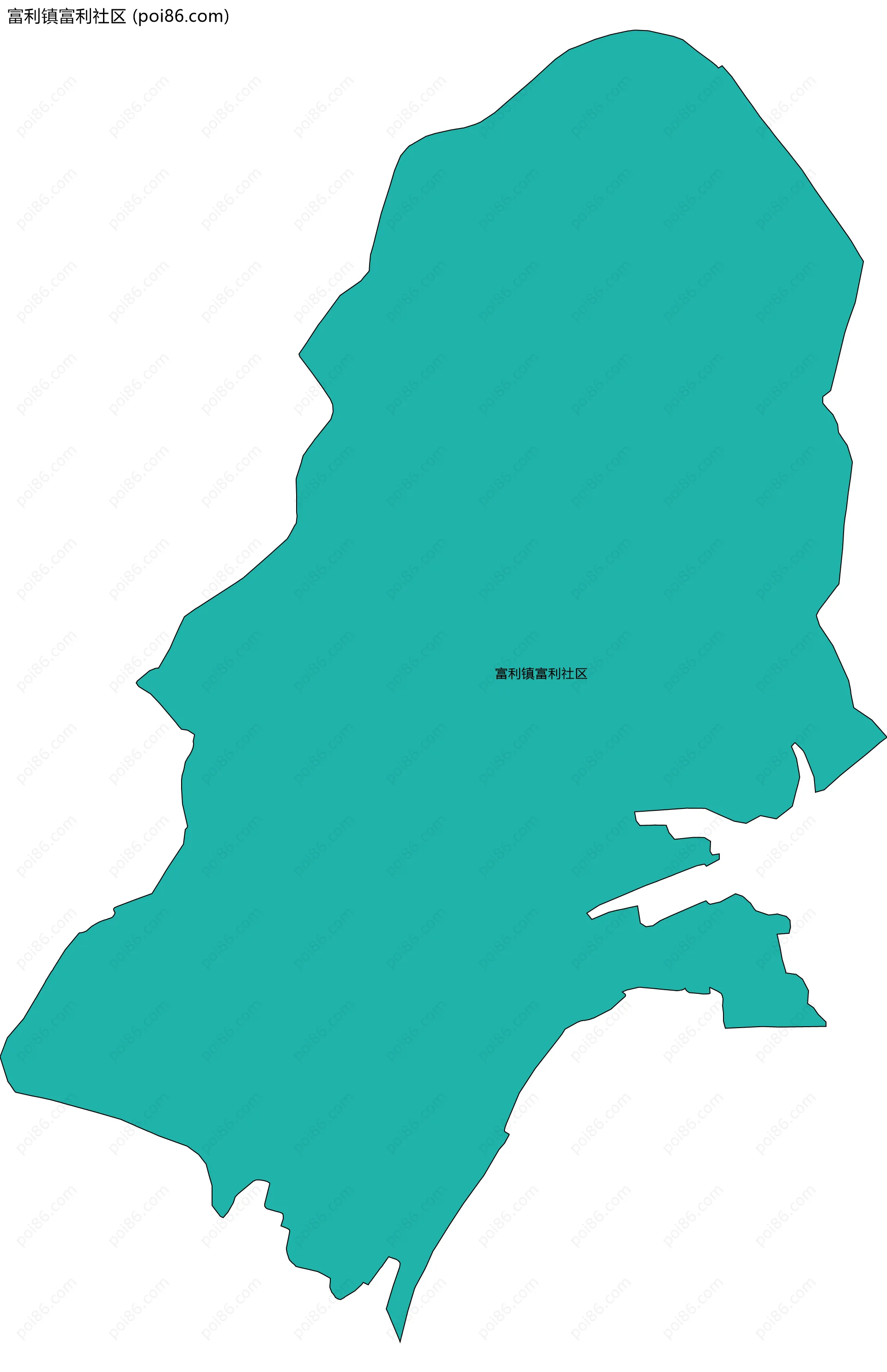 富利镇富利社区边界地图