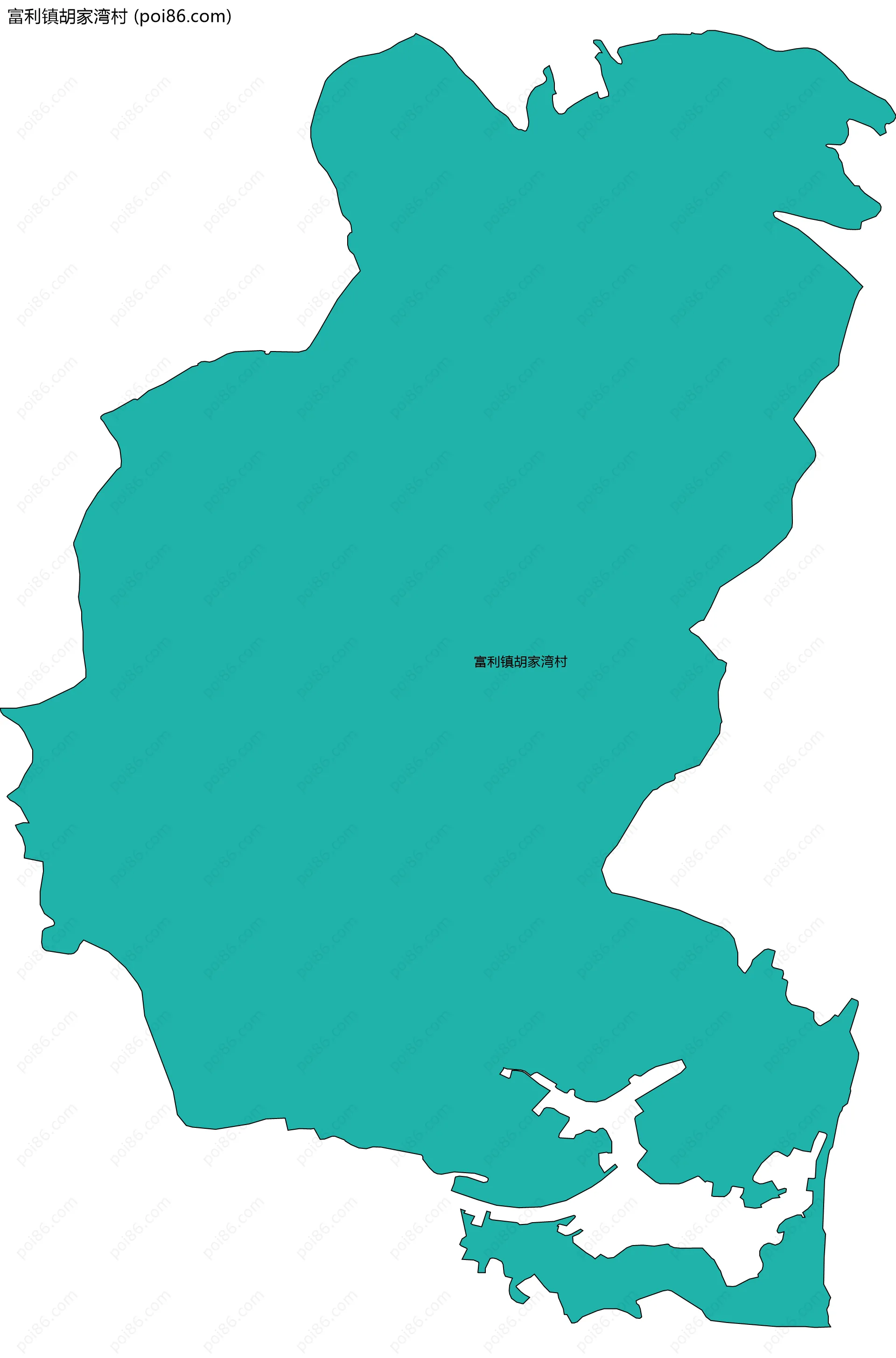 富利镇胡家湾村边界地图
