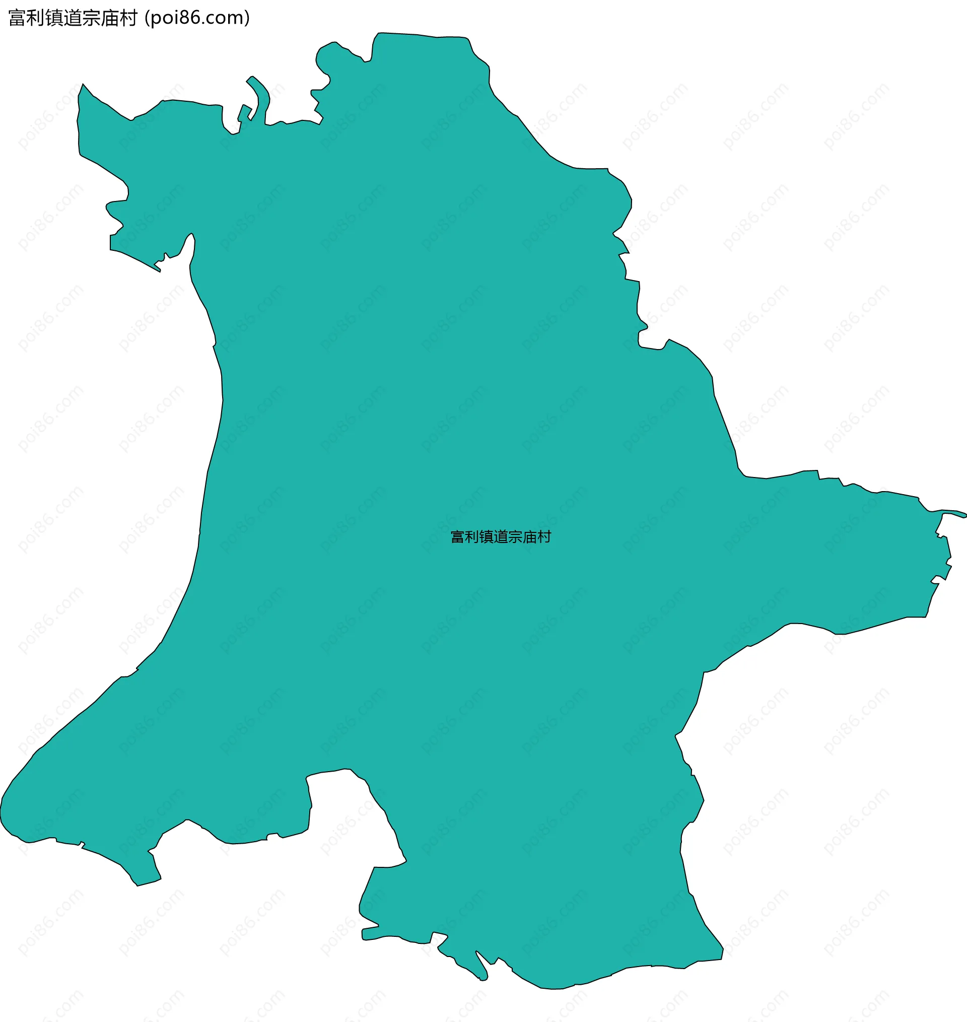 富利镇道宗庙村边界地图