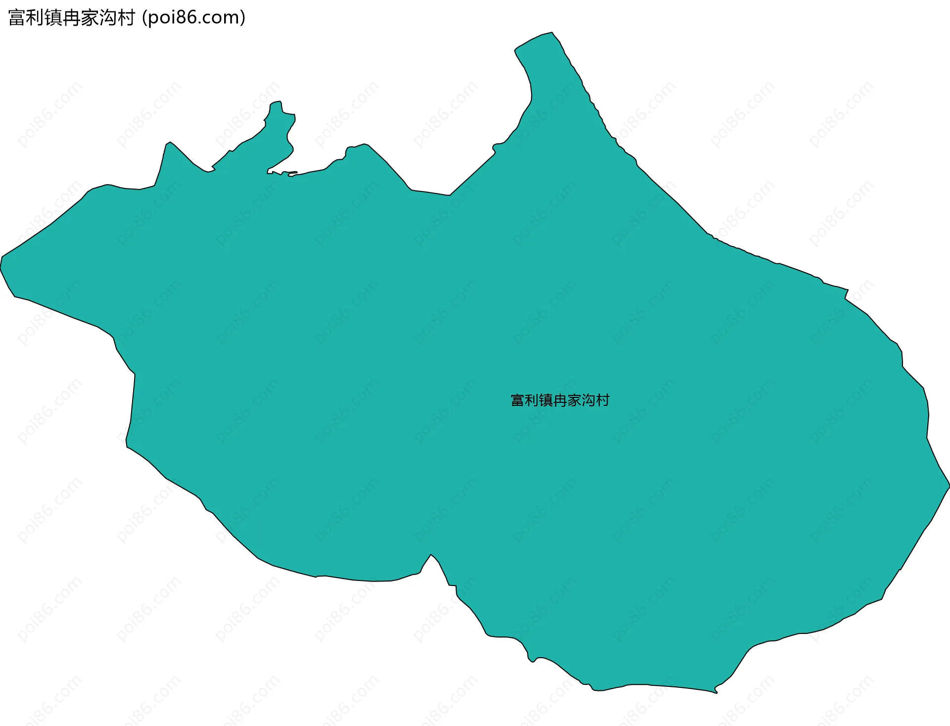 富利镇冉家沟村边界地图