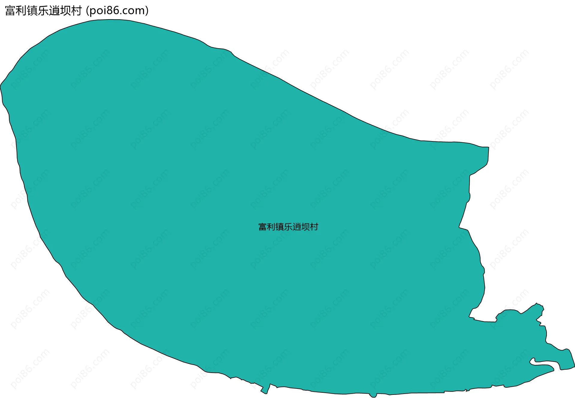 富利镇乐逍坝村边界地图