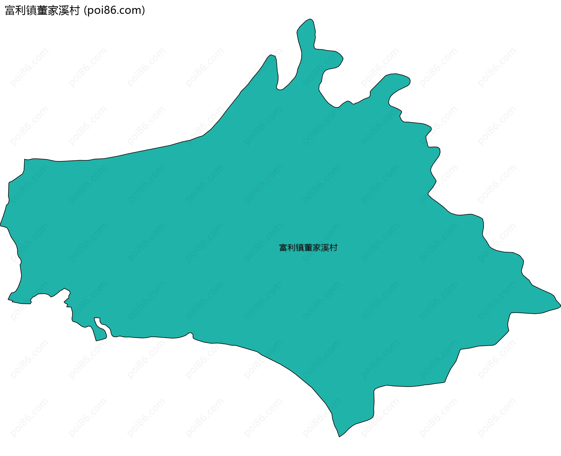 富利镇董家溪村边界地图