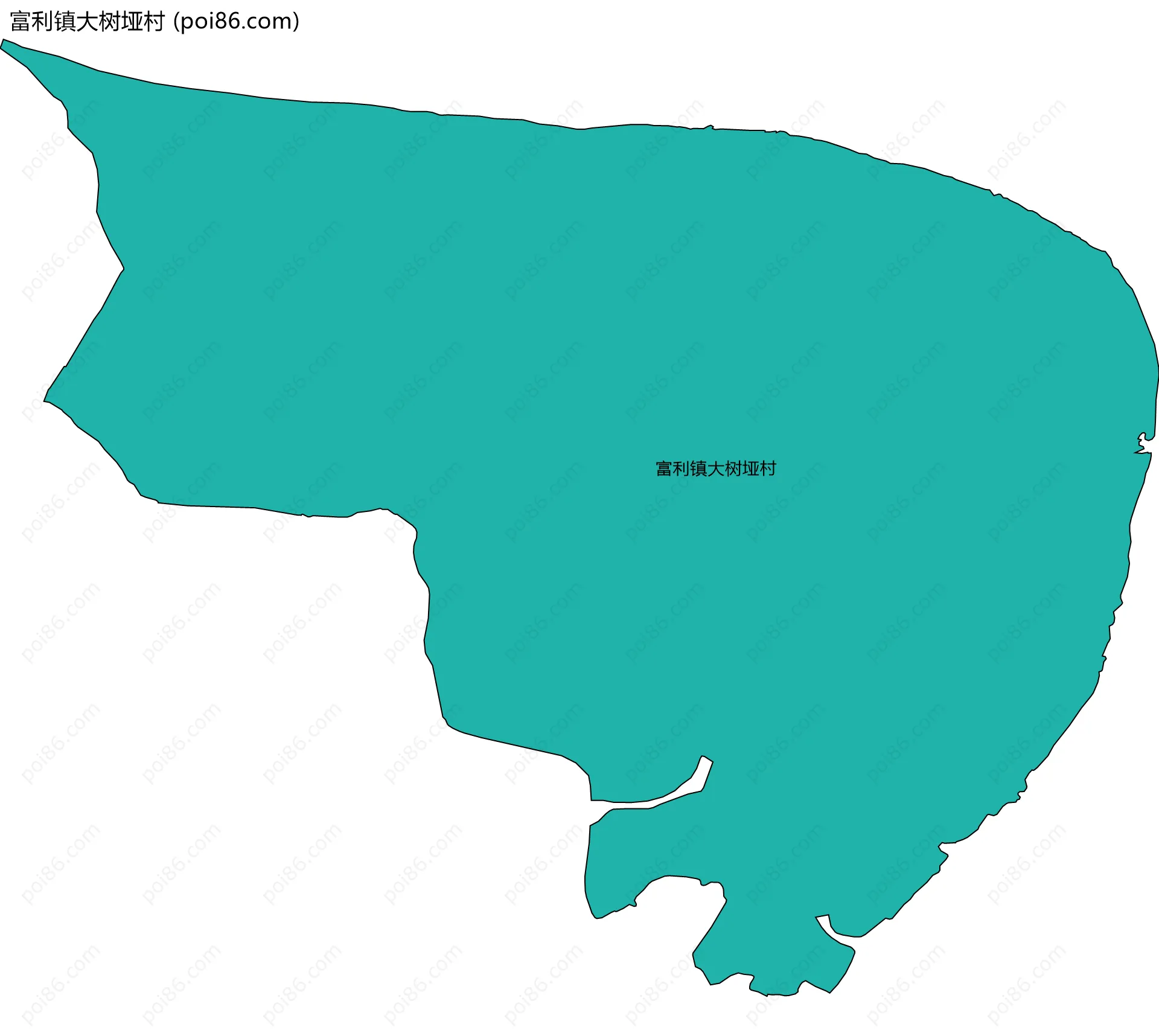 富利镇大树垭村边界地图